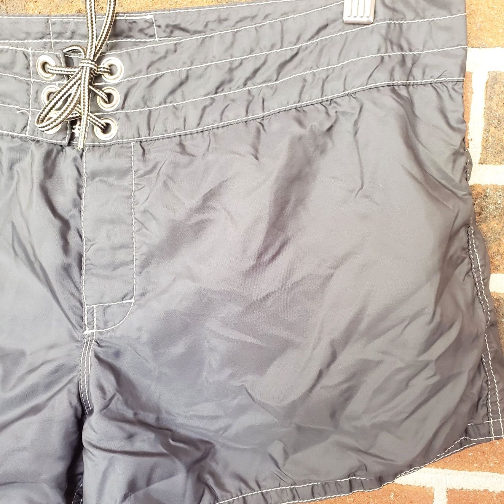 Vintage Birdwell Beach Britches Shorts Womens 12 Navy Blue Swim Boardshort Lace Surf USA Size 34" / US 12 / IT 48 - 4 Thumbnail