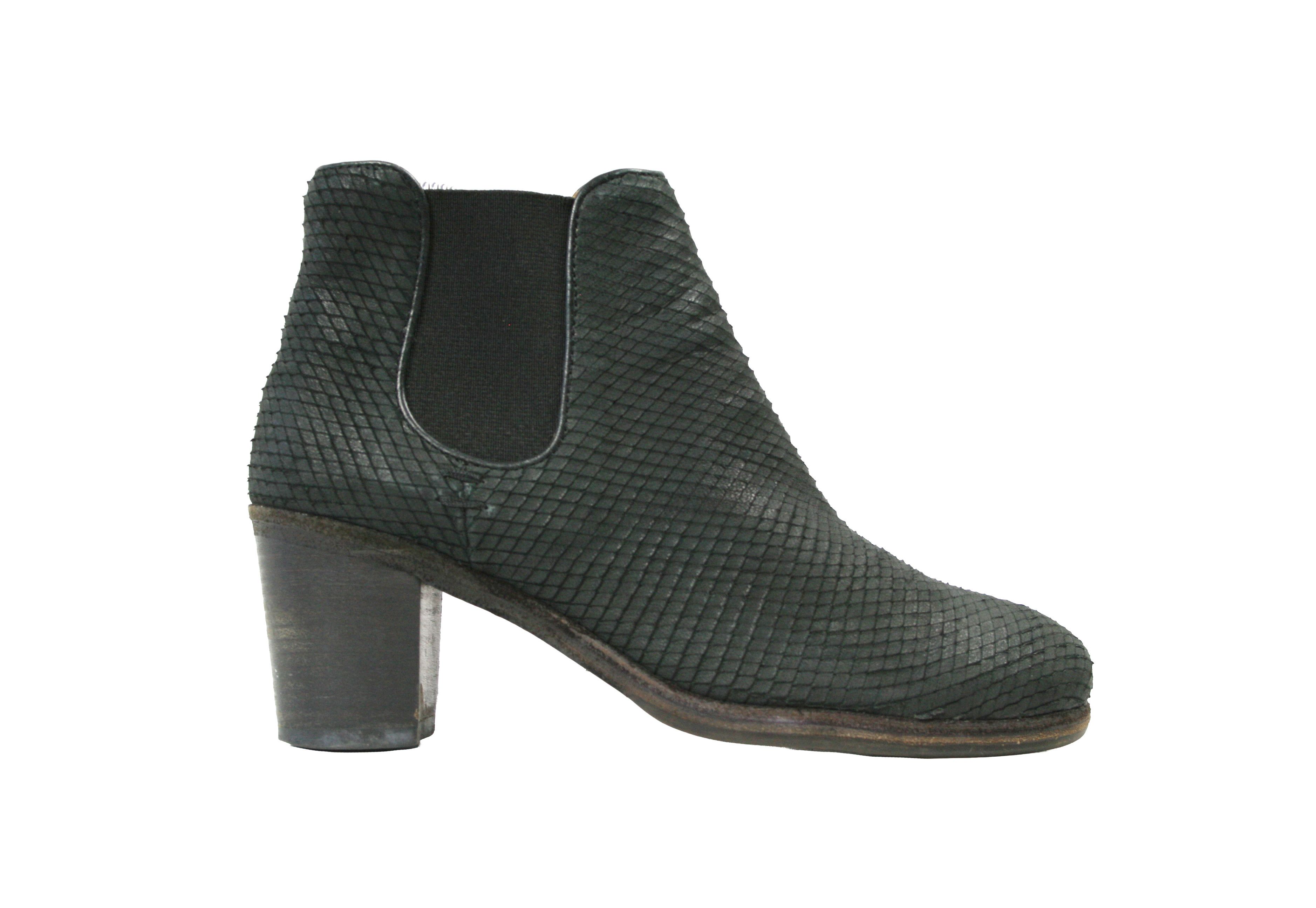 The Last Conspiracy 00S Fish Scales Suede Heeled Ankle Boots Vintage Size US 7 / IT 37 - 2 Thumbnail