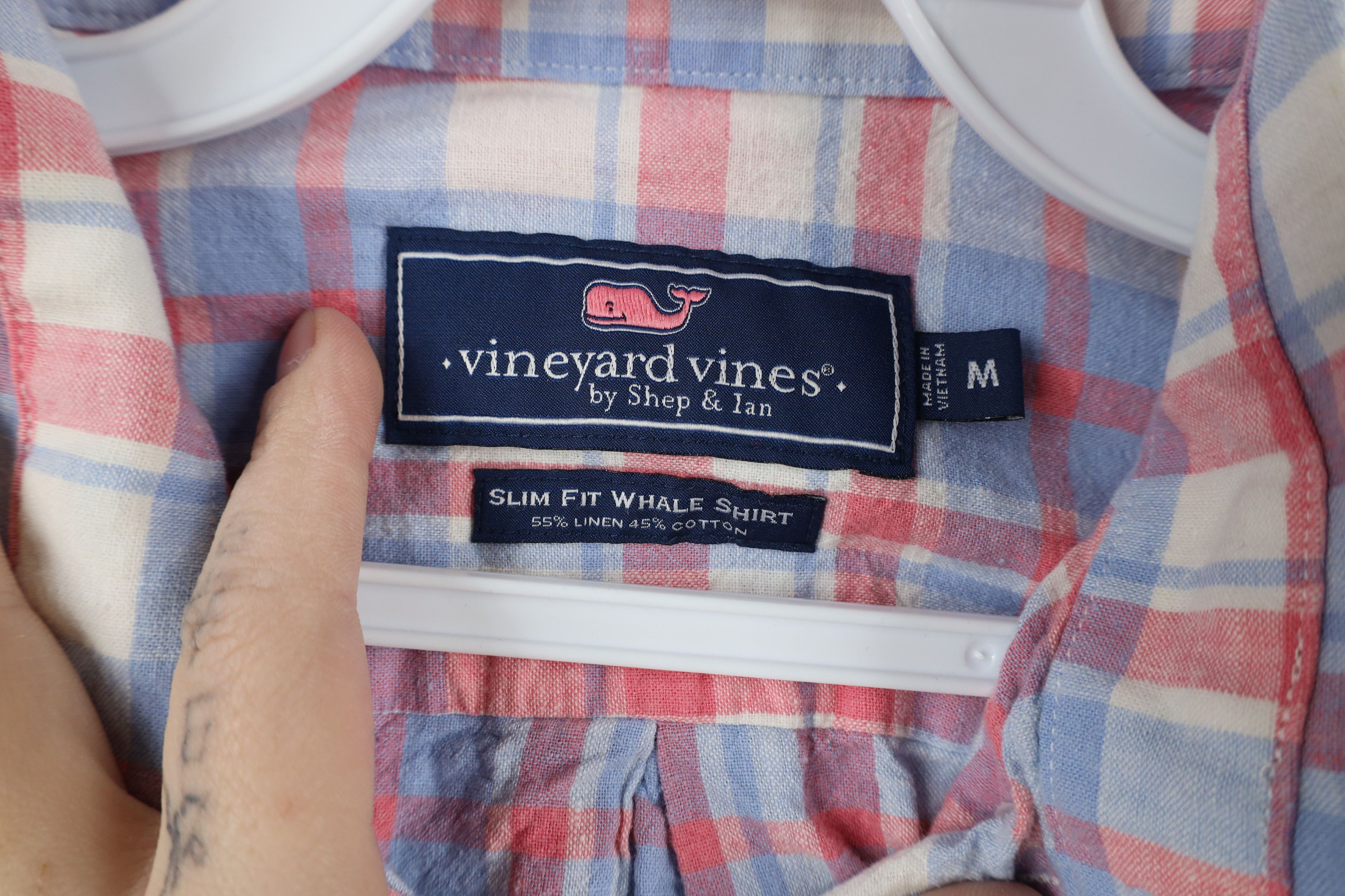 Vineyard Vines × Vintage Vineyard Vines Whale Linen Blend Collared Button Down Shirt Size US M / EU 48-50 / 2 - 6 Thumbnail
