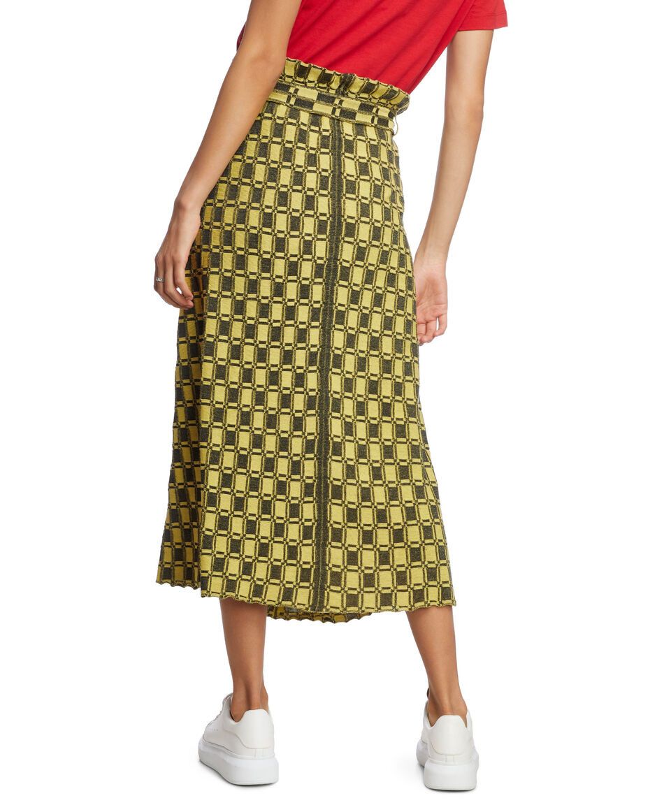 Kenzo o1y1025 Midi Skirt in Yellow/Green Size 27" / US 4 / IT 40 - 2 Thumbnail