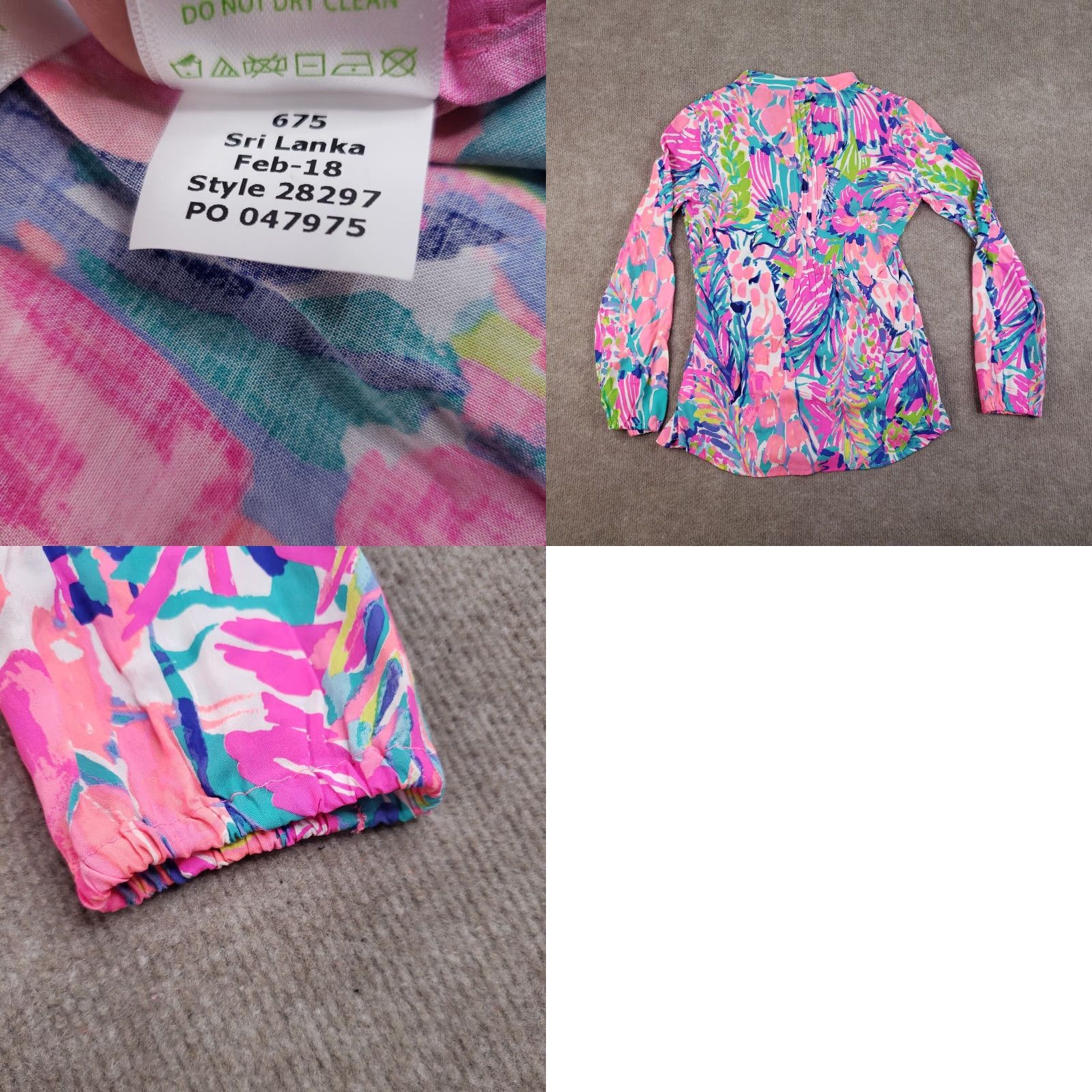 Lilly Pulitzer Lilly Pulitzer Tunic Blouse Womens XXS Pink Long Sleeve V-Neck Casual Lightweight Size XXS / US 00 / IT 34 - 8 Thumbnail