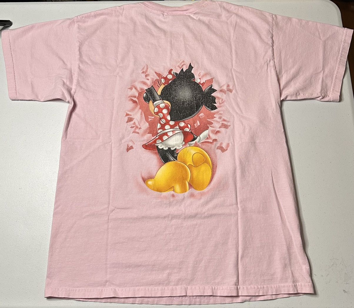 Disney Vintage Y2K Minnie Mouse Walt Disney World pink Tshirt Size US L / EU 52-54 / 3 - 3 Thumbnail