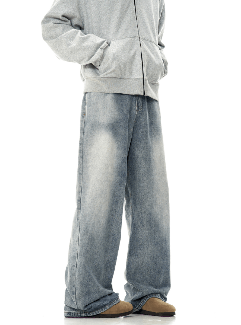 Japanese Brand × Jean American retro washed wide-leg simple loose jeans Size US 32 / EU 48 - 3 Thumbnail