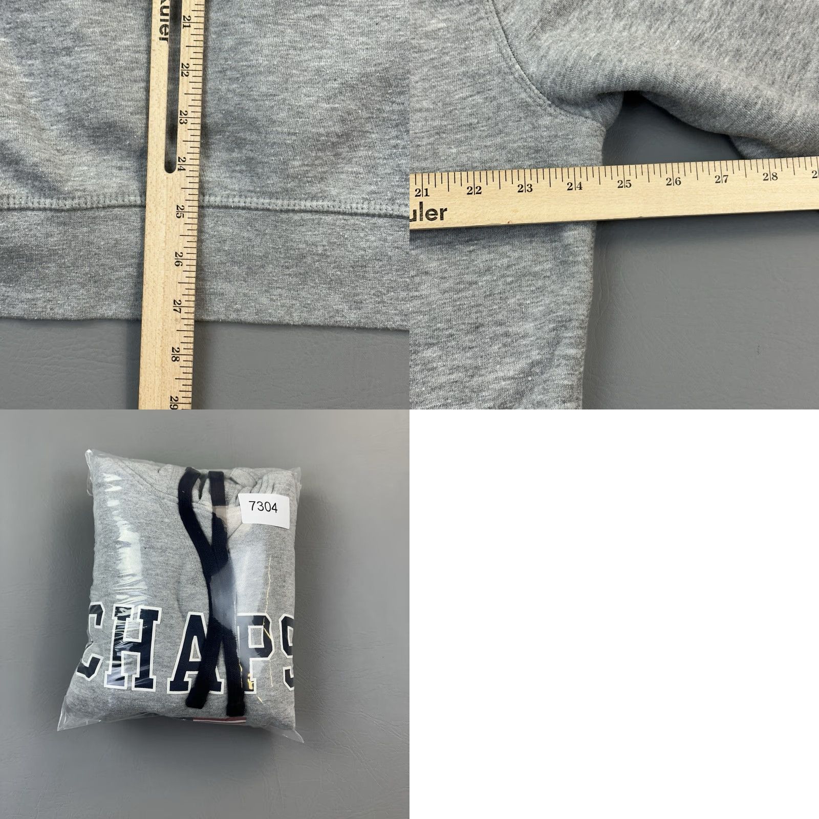 Chaps Chaps Hoodie Mens XL Gray Everyday Fleece USA Flag Logo Spell Out Pullover Shirt Mens XL Gray USA Flag Logo Pullover Hoodie Size US XL / EU 56 / 4 - 8 Thumbnail