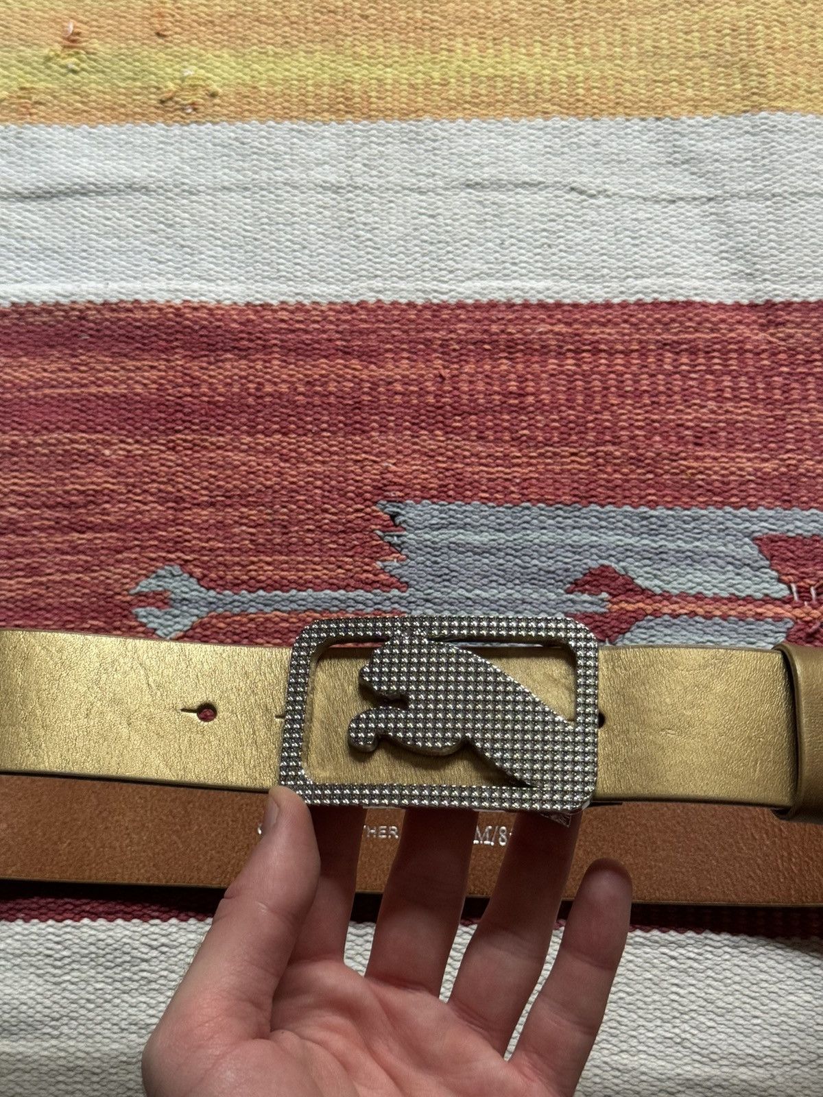 Puma Vintage Puma Women’s y2k Japanese Gold Genuine Leather Belt Size ONE SIZE - 2 Thumbnail