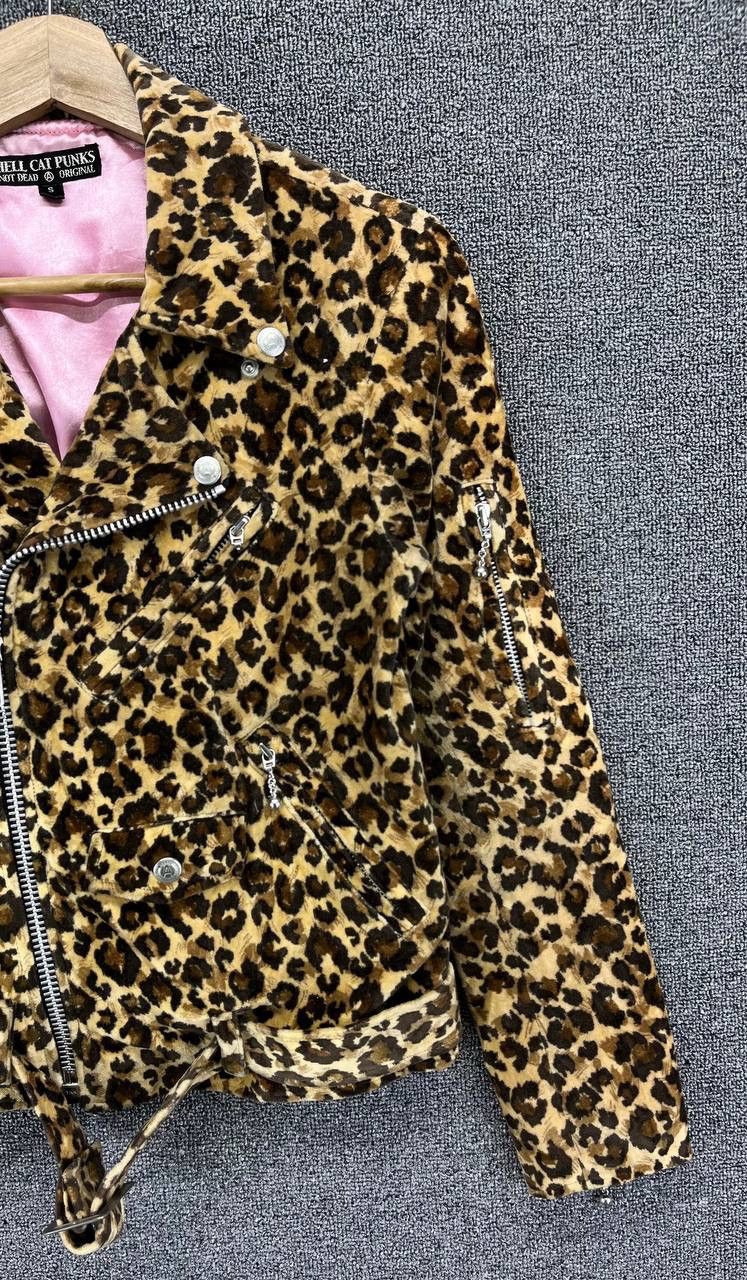 If Six Was Nine Vintage Hell Cats Punk Not Dead Leopard Jacket Size S / US 4 / IT 40 - 4 Thumbnail
