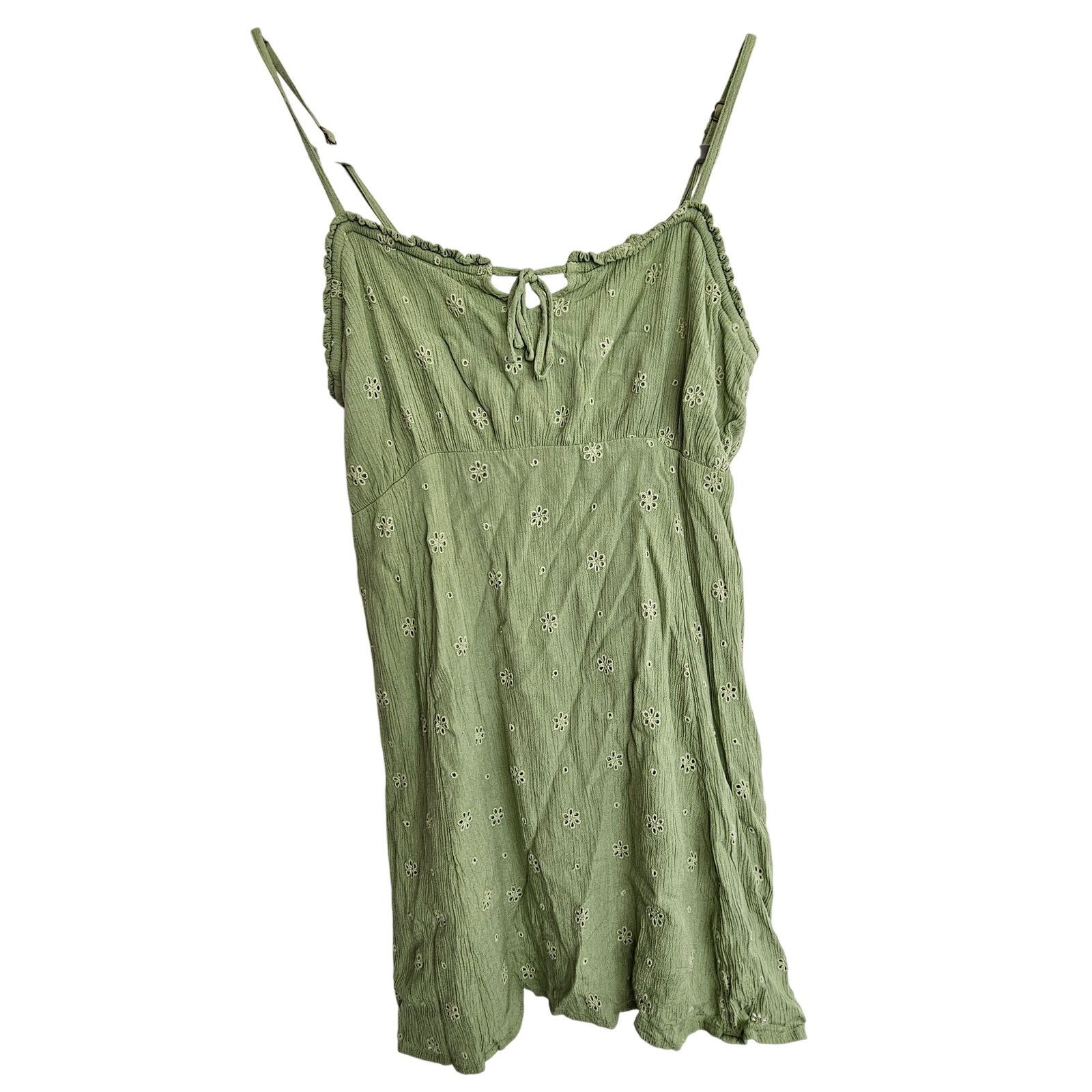 O'Neill O'Neill Womens Eyelet Babydoll Mini Tank Dress S Surf Ruffle Size S / US 4 / IT 40 - 2 Thumbnail