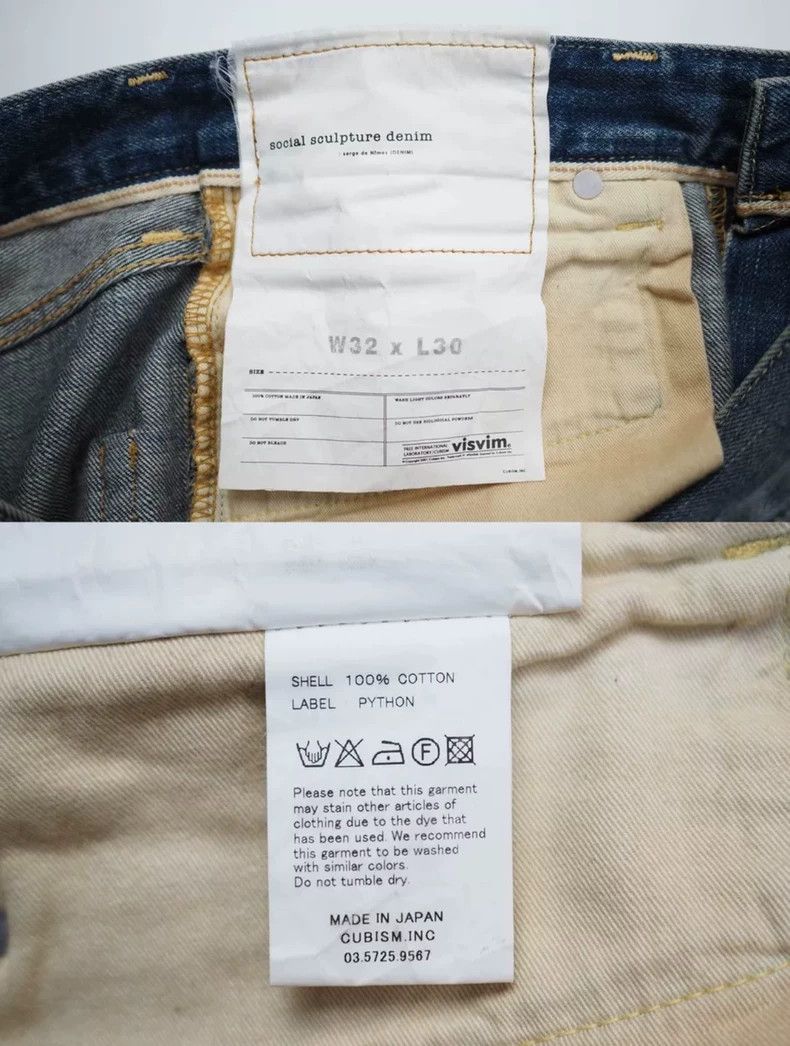 Visvim visvim size W32L30 Blue washed jeans 2506-Nextarrow Size US 32 / EU 48 - 5 Thumbnail