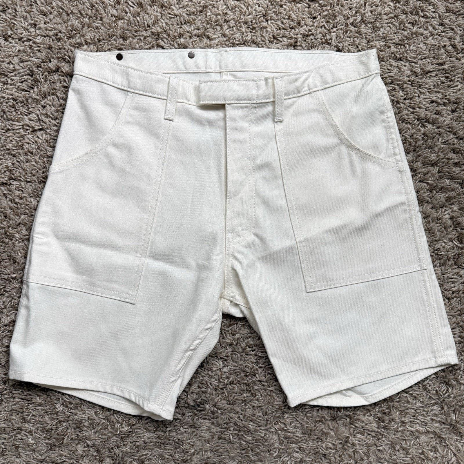 Harmony × Vintage Vintage Balance & Harmony Kempel Japan White Fatigue Shorts Size US 31 - 1 Thumbnail