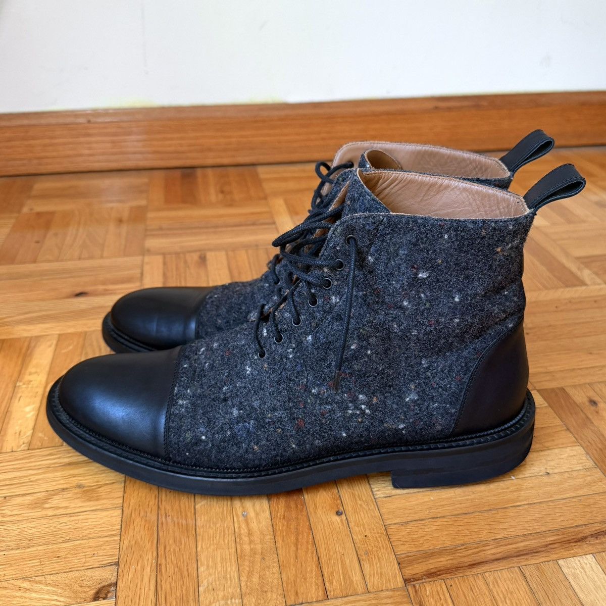 TAFT Taft Men Black Leather Gray Starry Night Men Boots US 10 Size US 10 / EU 43 - 2 Thumbnail