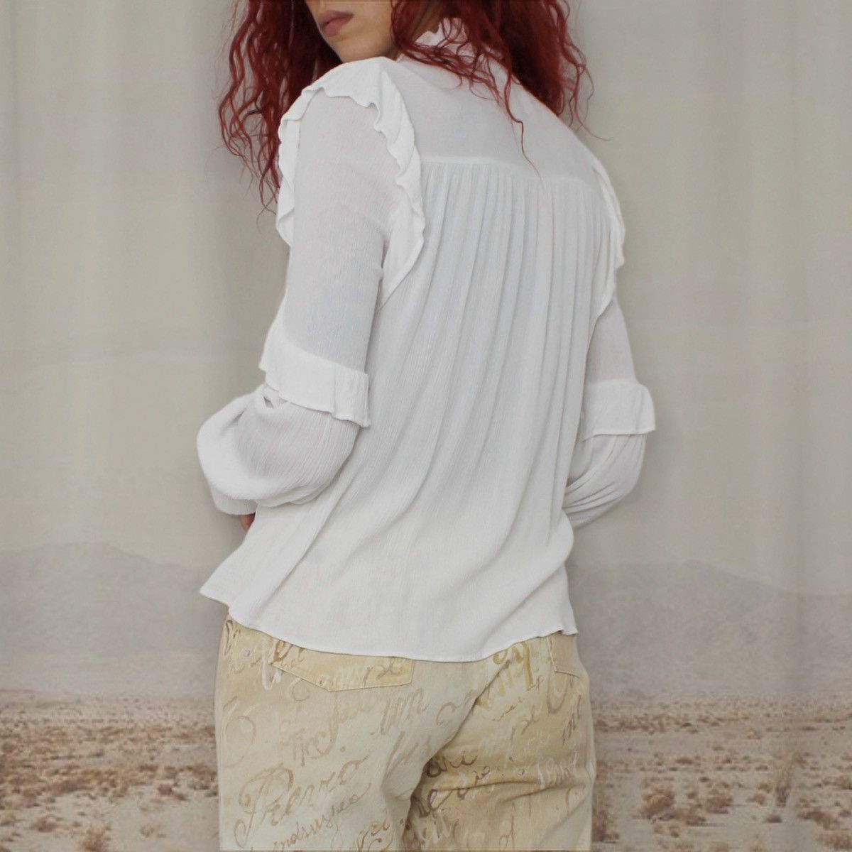 Other 🪽WHITE RUFFLE SHIRT🪽 Size S / US 4 / IT 40 - 3 Thumbnail