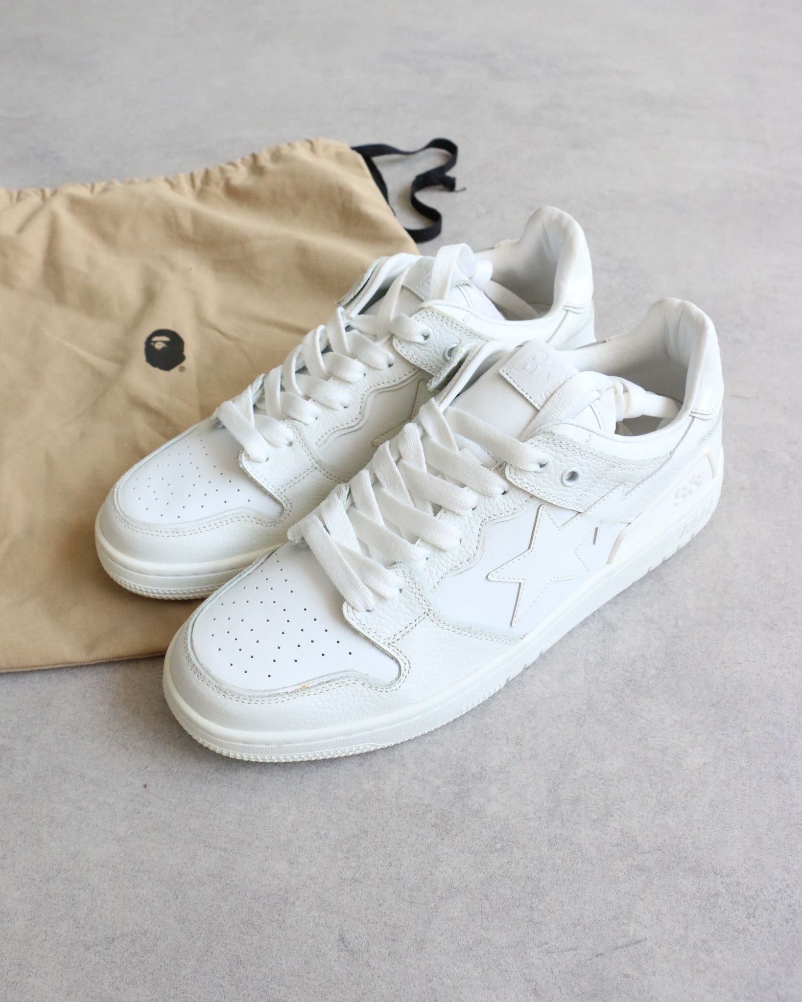 Bape BAPE Skatesta Triple White Sneakers Size US 9.5 / EU 42-43 - 2 Thumbnail