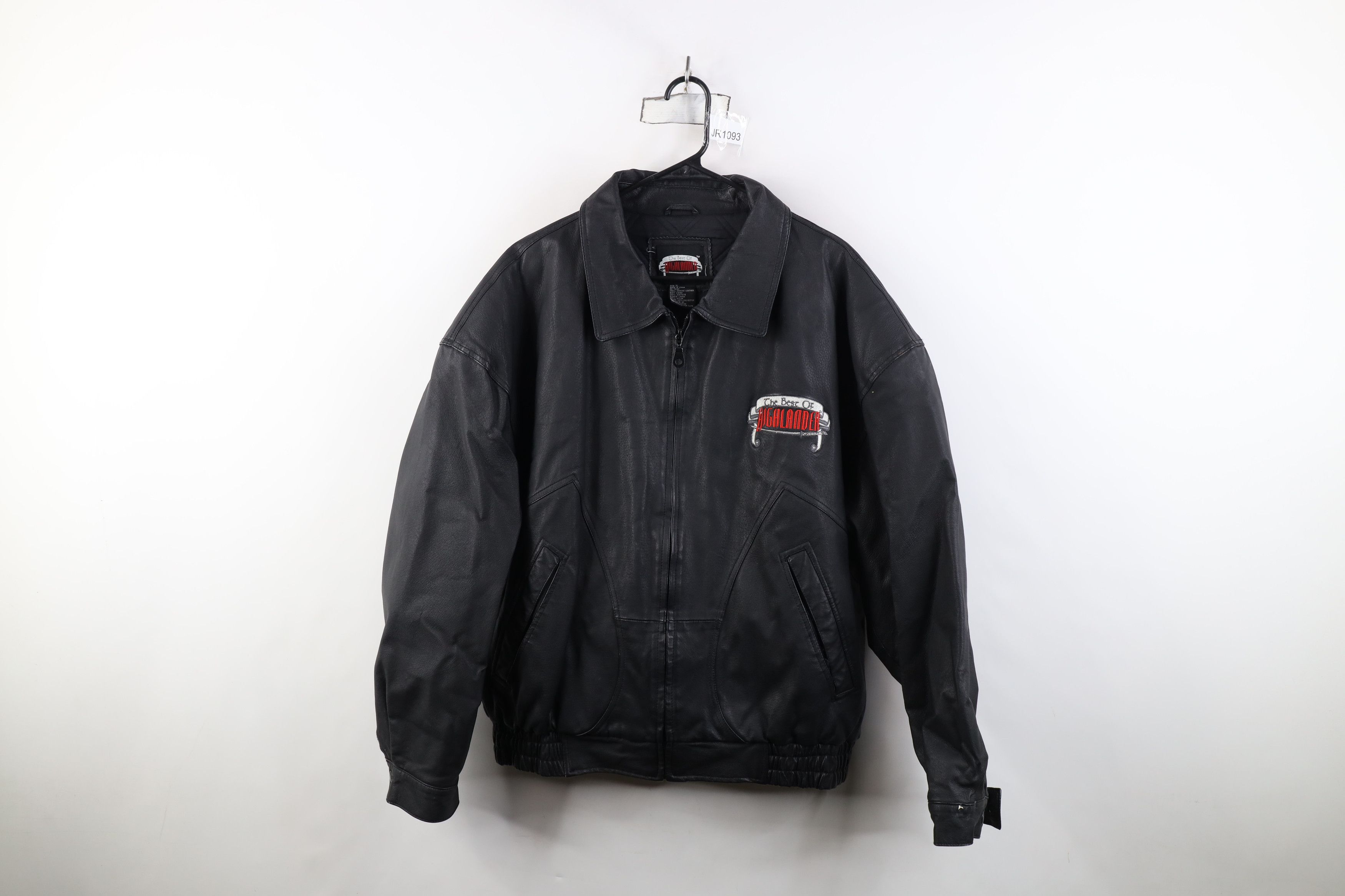 Vintage Vintage 90s Highlander Movie Quilted Leather Jacket Black Size US XL / EU 56 / 4 - 1 Thumbnail
