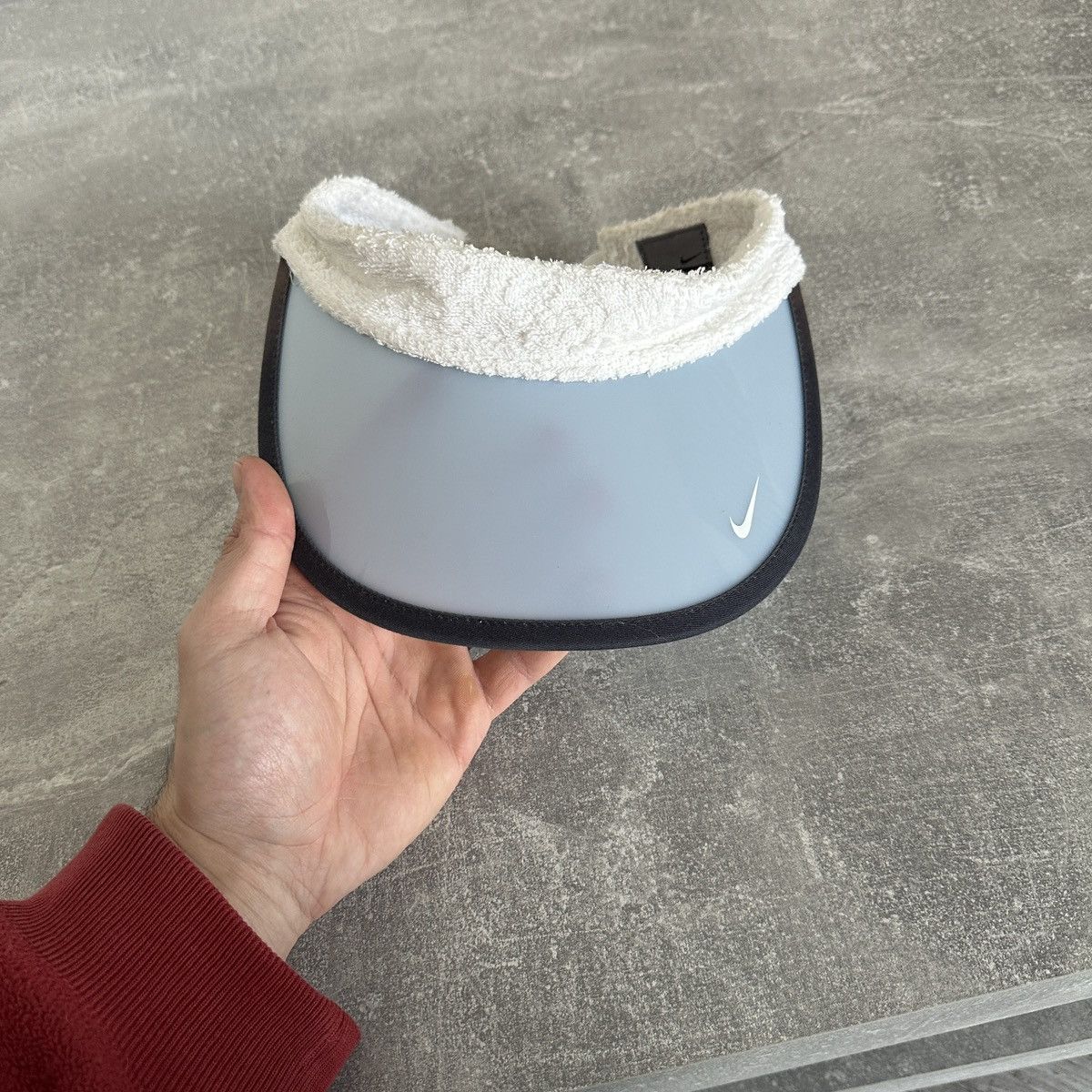 Nike Vintage 00s Nike Fluffy Visor cap Tennis y2k rare og hype Size ONE SIZE - 4 Thumbnail
