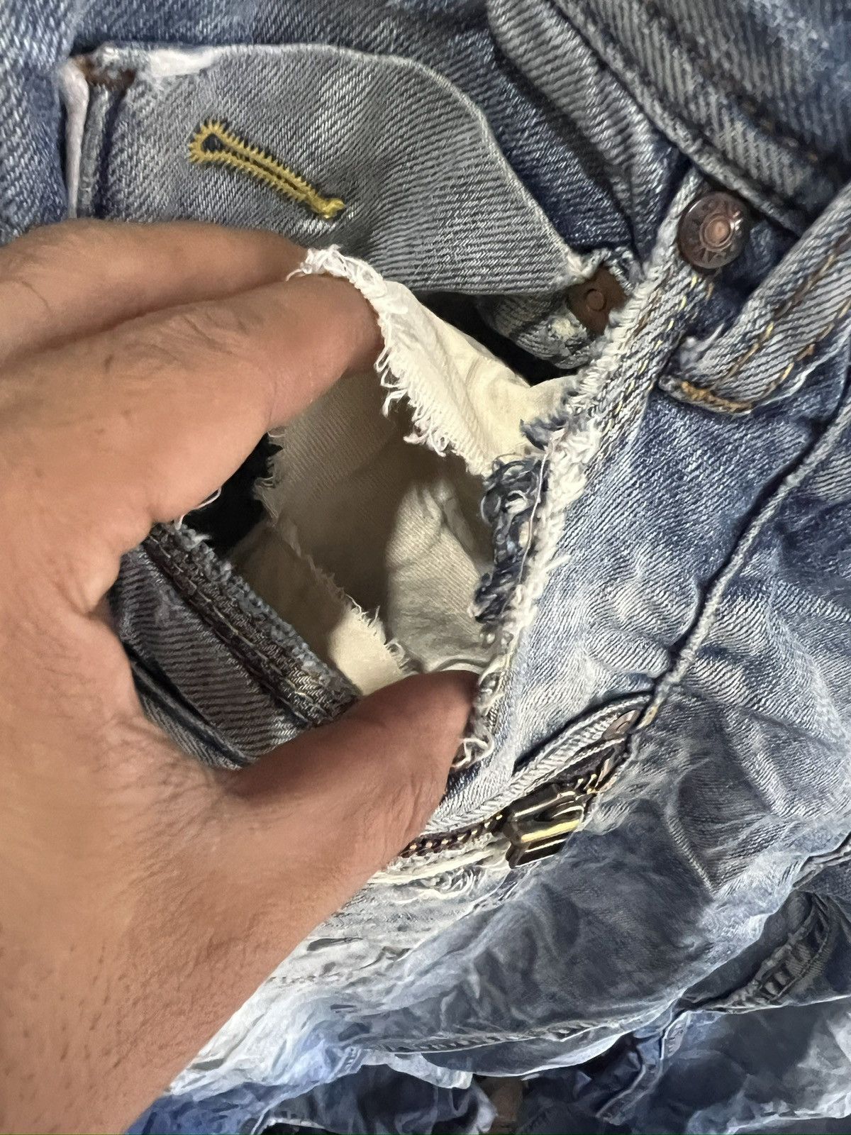 Avirex 🔥Rare Avirex Distressed Denim Size US 35 - 8 Thumbnail