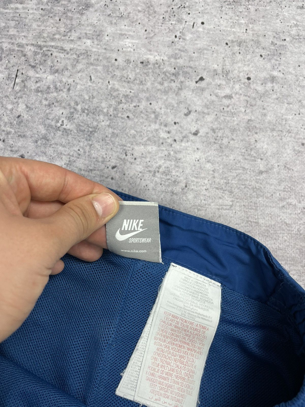 Nike Vintage Nike 90’s Y2K Style Big Logo Drill Blue Shorts Size US 30 / EU 46 - 12 Thumbnail