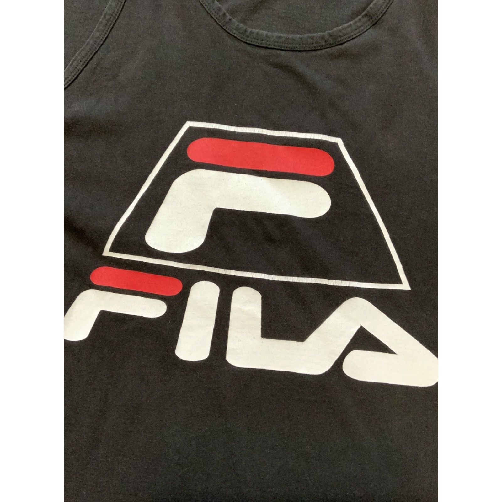 Fila VINTAGE FILA Grant Hill Graphic Logo Black Tank Top T-Shirt XL Single Stitch 90s Mens Size US XL / EU 56 / 4 - 7 Thumbnail