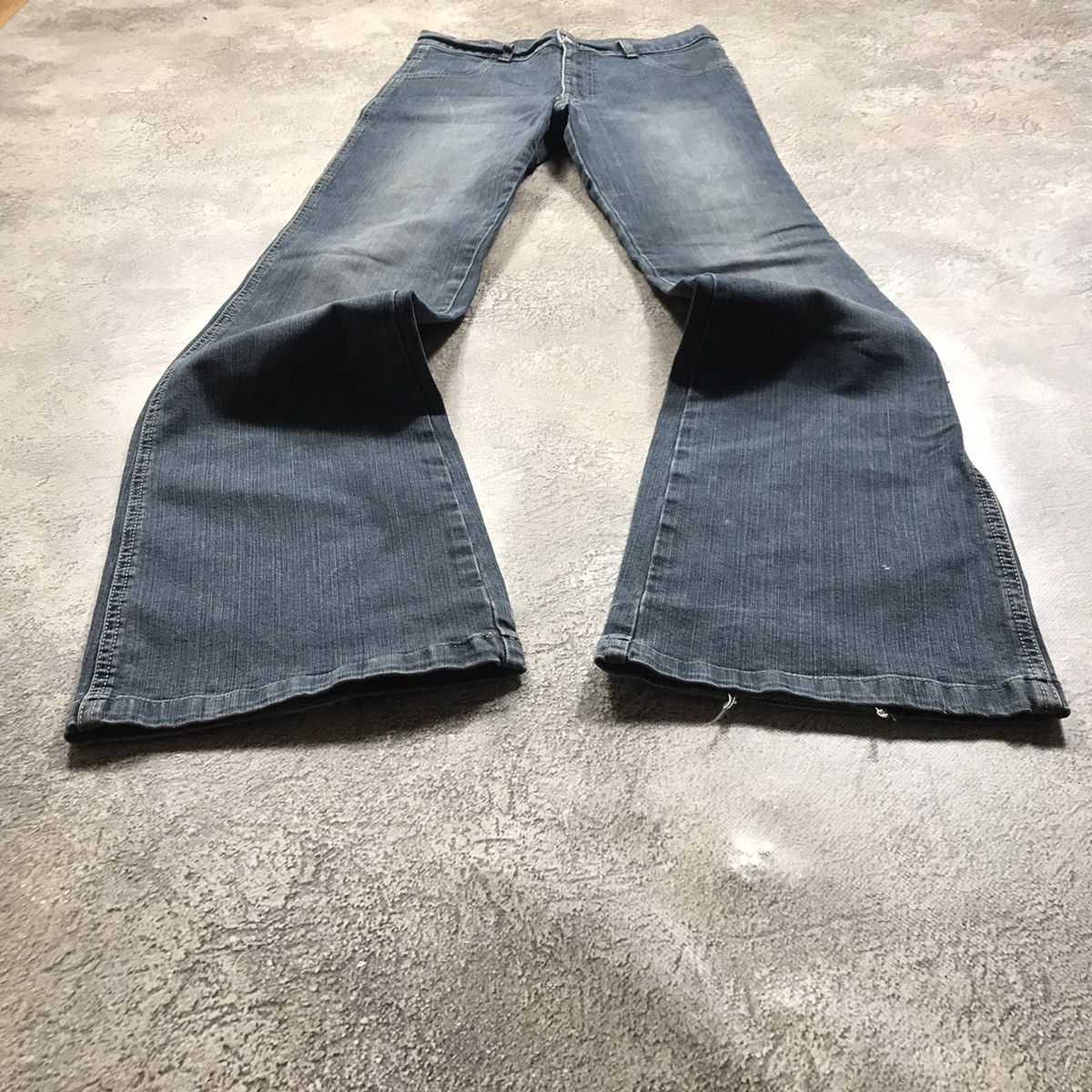 Vintage Vintage 90s Distressed Baggy Wide Leg Jeans Grunge Thrashed Size 27" / US 4 / IT 40 - 1 Thumbnail
