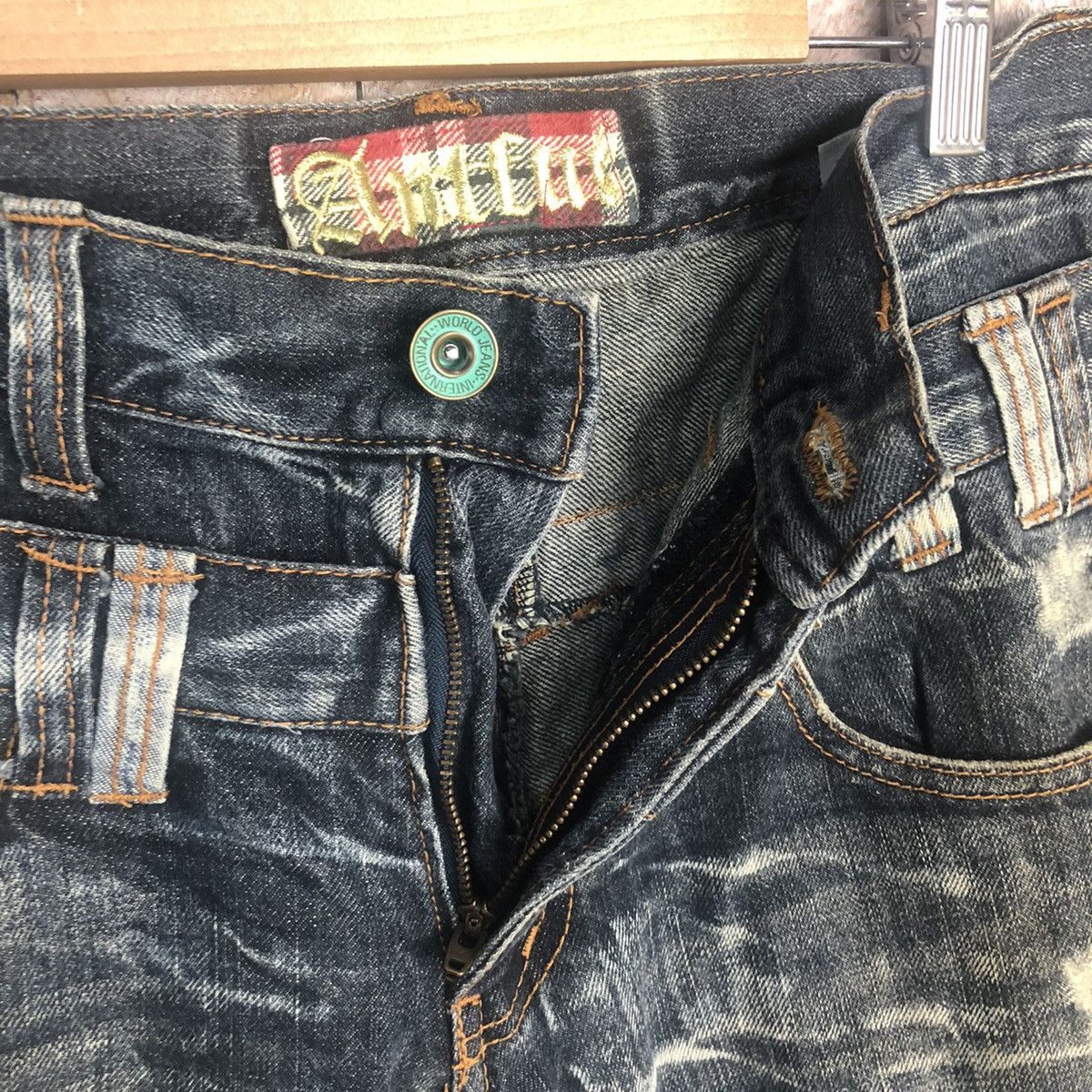 Japanese Brand Antful Double Waist Blue rare Denim Pants #A364 Size US 31 - 16 Thumbnail