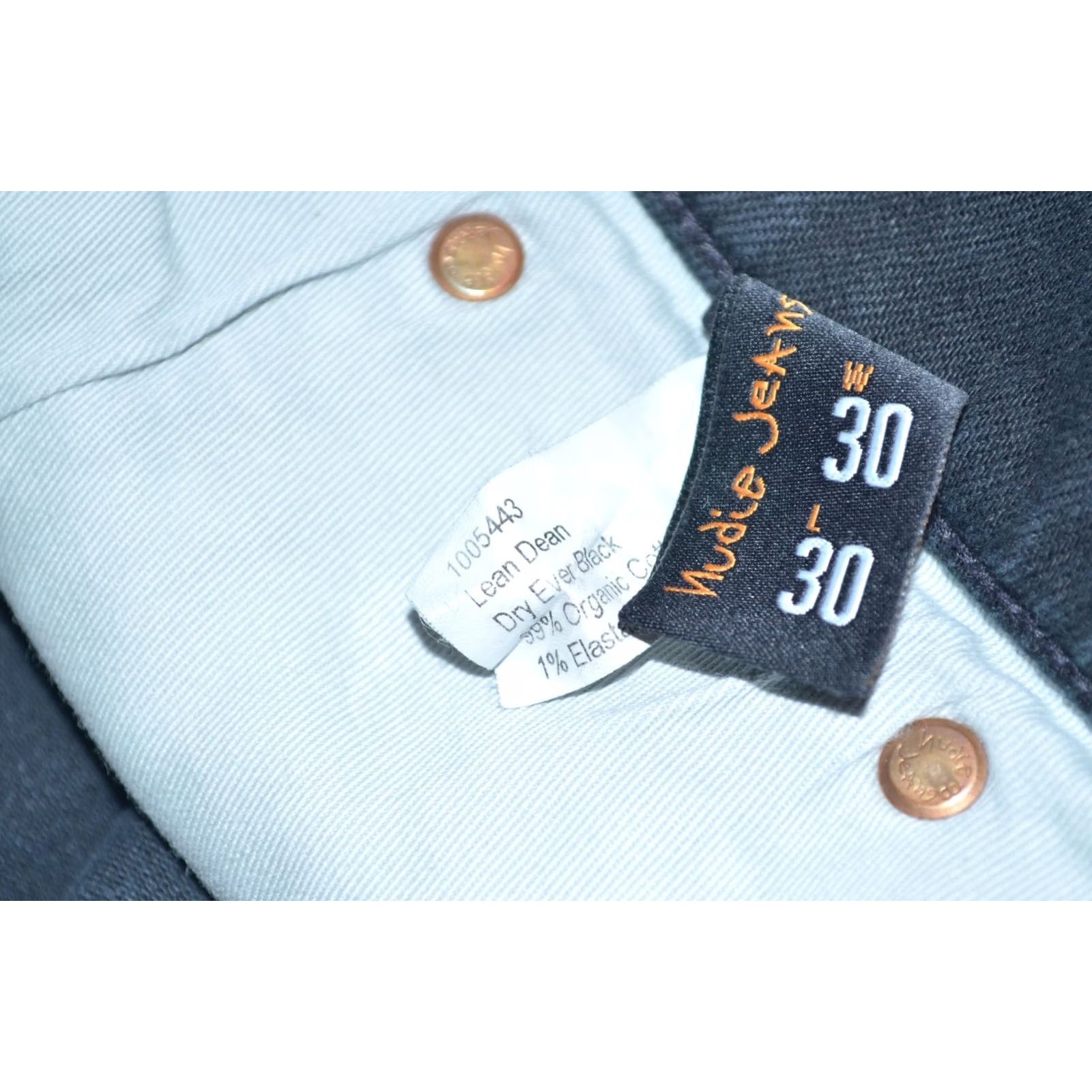 Nudie Jeans Nudie Jeans Lean Dean Dry Ever Black Slim Fit Stretch Organic Denim W30 L30 Jeans Mens Slim Size US 30 / EU 46 - 8 Thumbnail