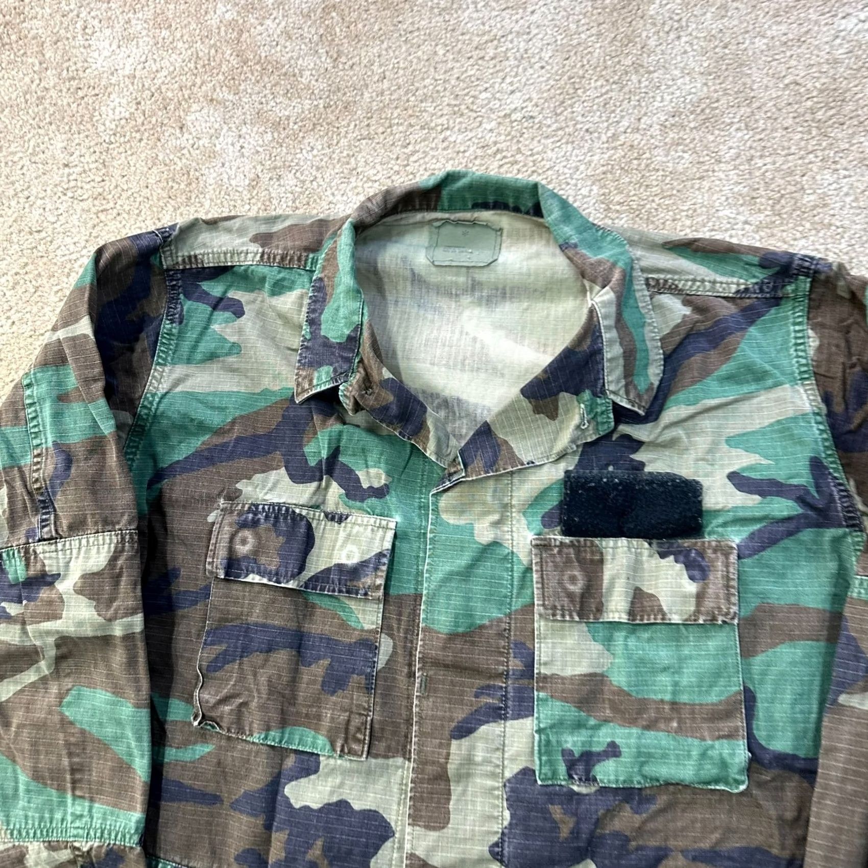 Vintage VINTAGE US Army BDU Coat Large Regular Camouflage Green Jacket Coat Mens Size US L / EU 52-54 / 3 - 4 Thumbnail
