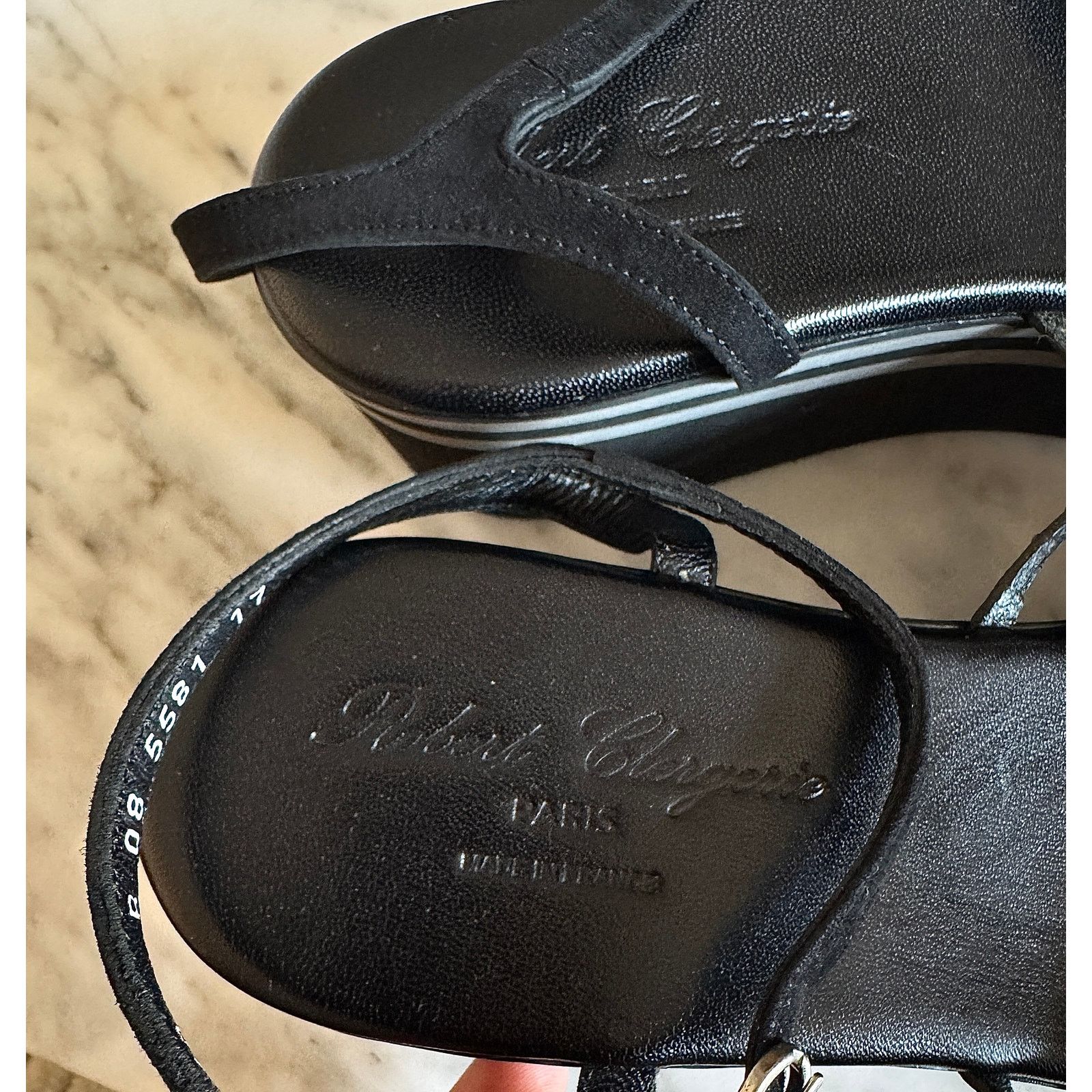 Robert Clergerie Robert Clergerie Flatform Sandals Black Leather Size US 9.5 / IT 39.5 - 4 Thumbnail