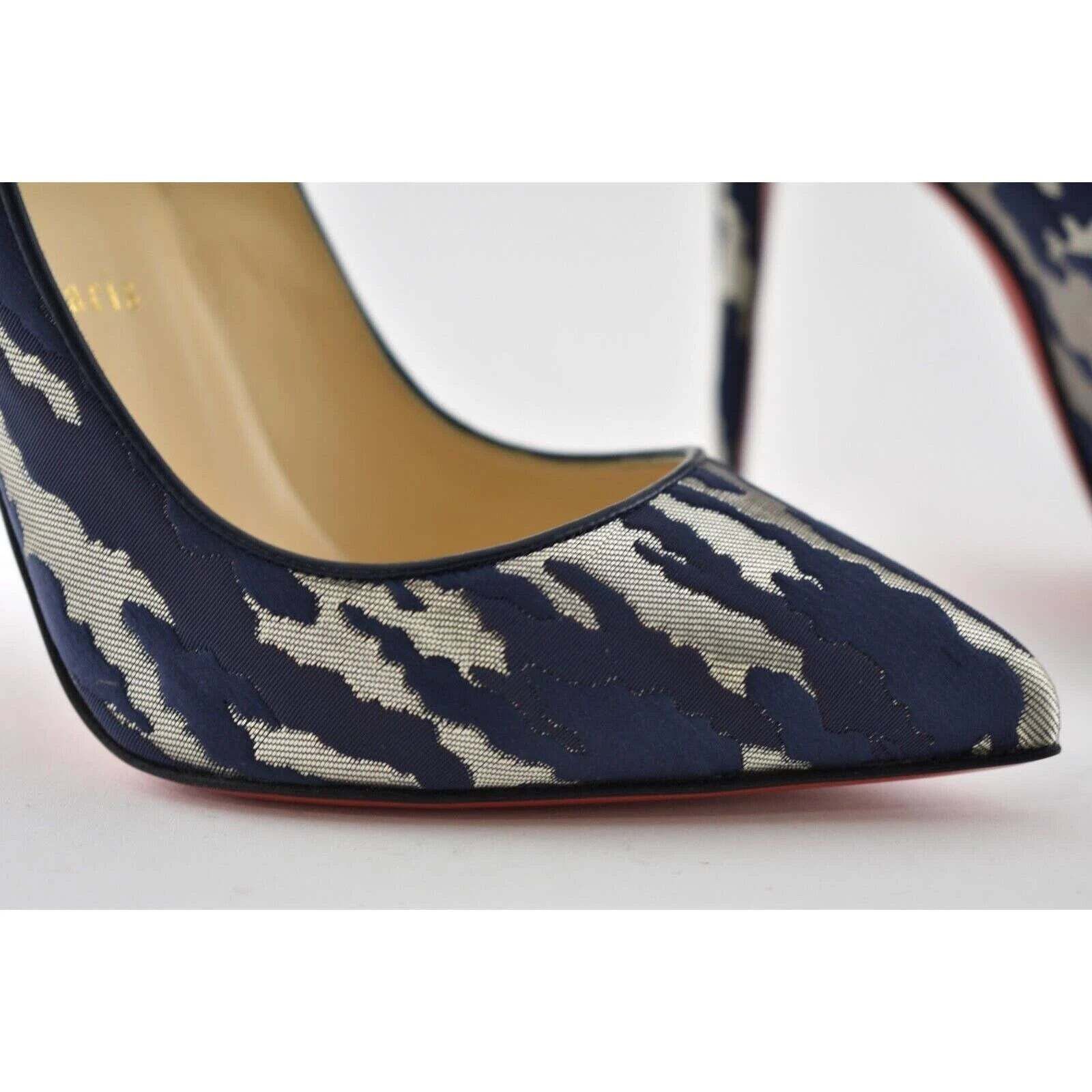 Christian Louboutin Christian Louboutin Pigalle Follies 100 Blue Camo JQ Size US 8.5 / IT 38.5 - 4 Thumbnail