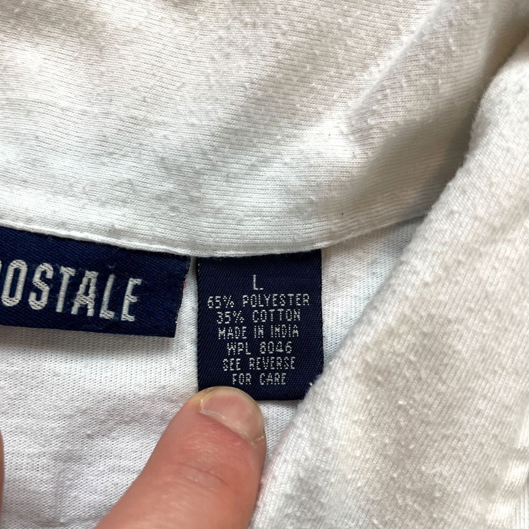 Vintage VINTAGE Aéropostale Polo Shirt Mens L White Striped Logo Golf Rugby Preppy Vintage Mens L White Polo Size US L / EU 52-54 / 3 - 4 Thumbnail