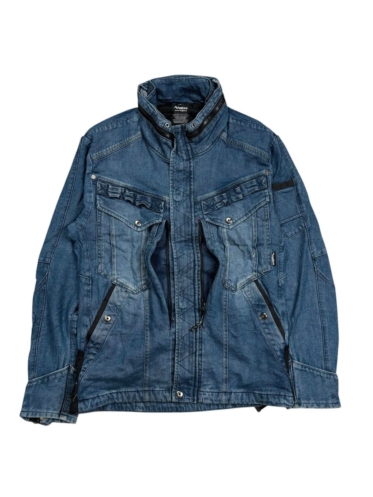 Le Grande Bleu (L.G.B.) 2000s Field Core - Vkei Style Washed Rider Denim Jacket Size US M / EU 48-50 / 2 - 3 Thumbnail