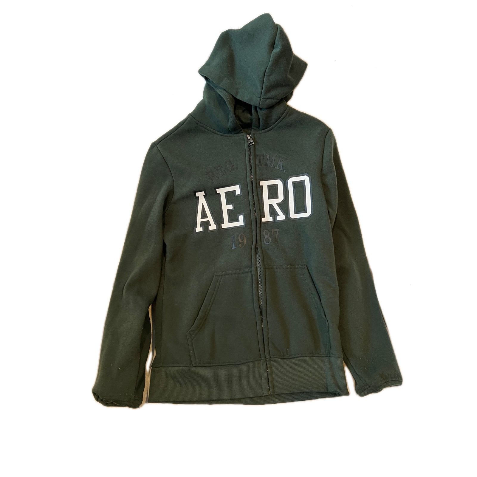 Aeropostale Aeropostale Green Full Zip Up Hoodie Mens S Size US S / EU 44-46 / 1 - 1 Thumbnail