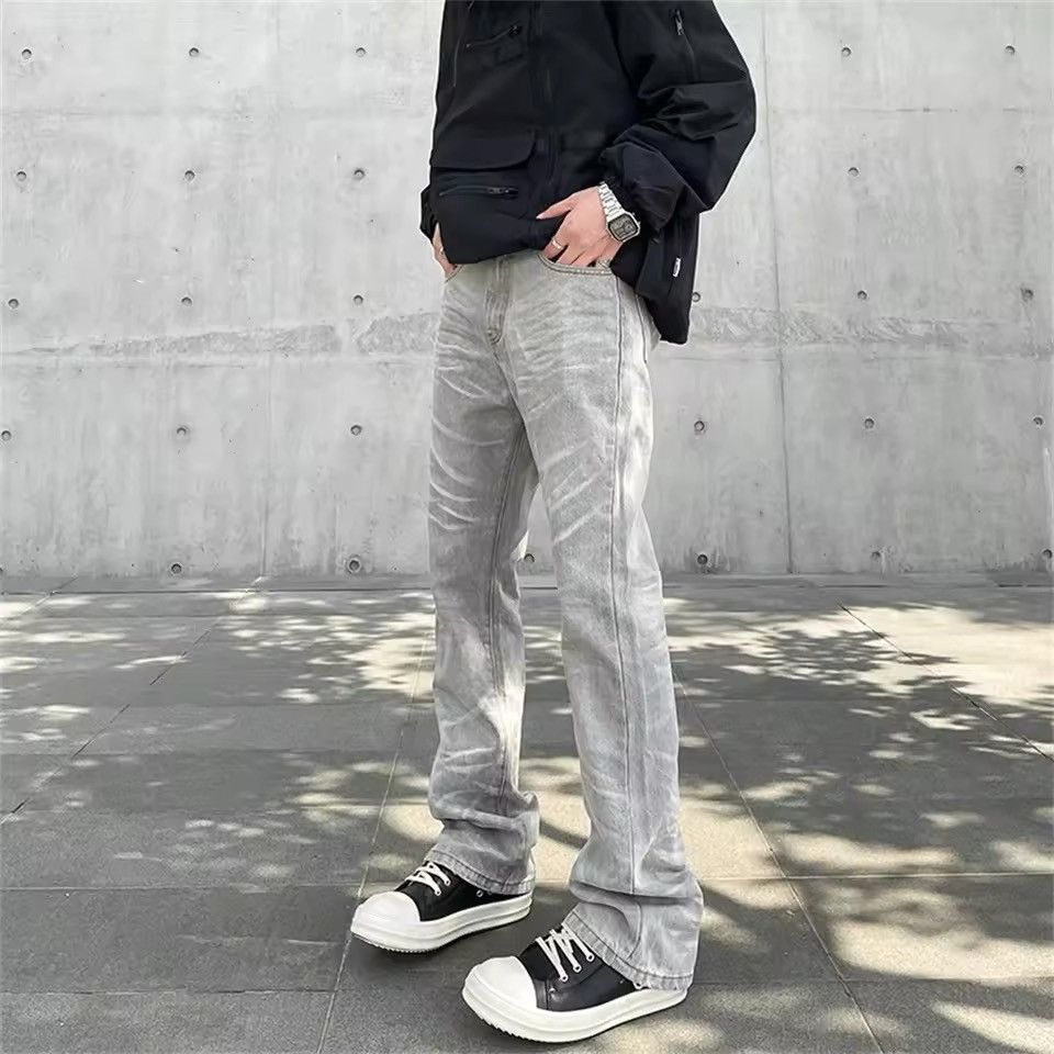 Japanese Brand × Vintage Avant garde fashion washed damage flared jeans pants Size US 28 / EU 44 - 2 Thumbnail