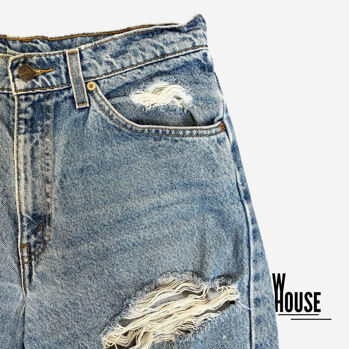 Levi's Vintage Clothing Levi Strauss & Co Orange Tab 550’s in Blue Wash Size US 31 - 3 Thumbnail