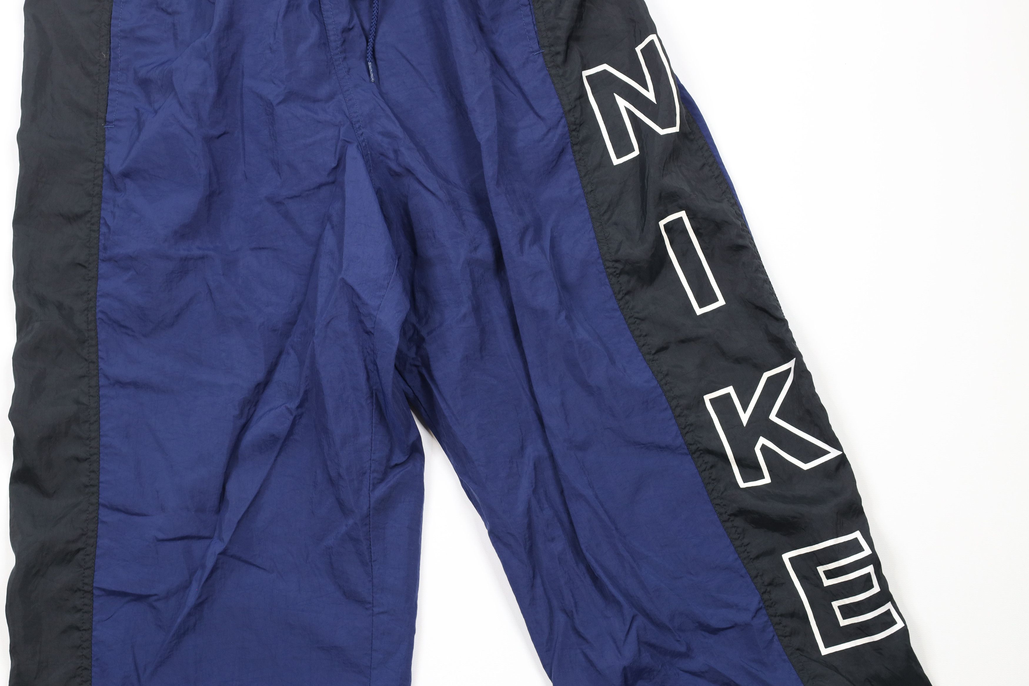Nike × Vintage Vintage 90s Nike Block Letter Nylon Joggers Jogger Pants Size 34 - 3 Thumbnail