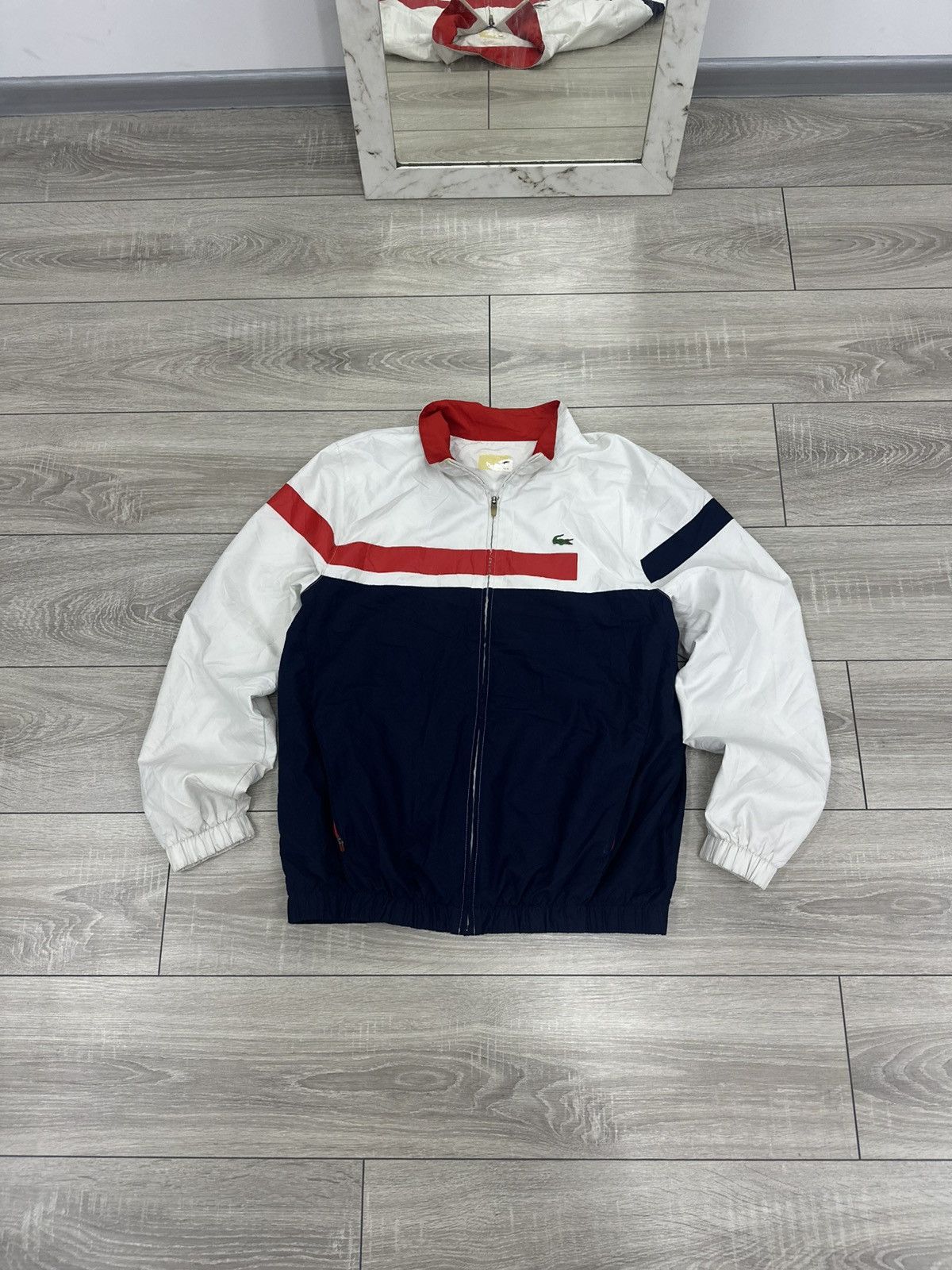 Lacoste Lacoste White Vintage Nylon Track Jacket Drill Y2K Size US XL / EU 56 / 4 - 3 Thumbnail