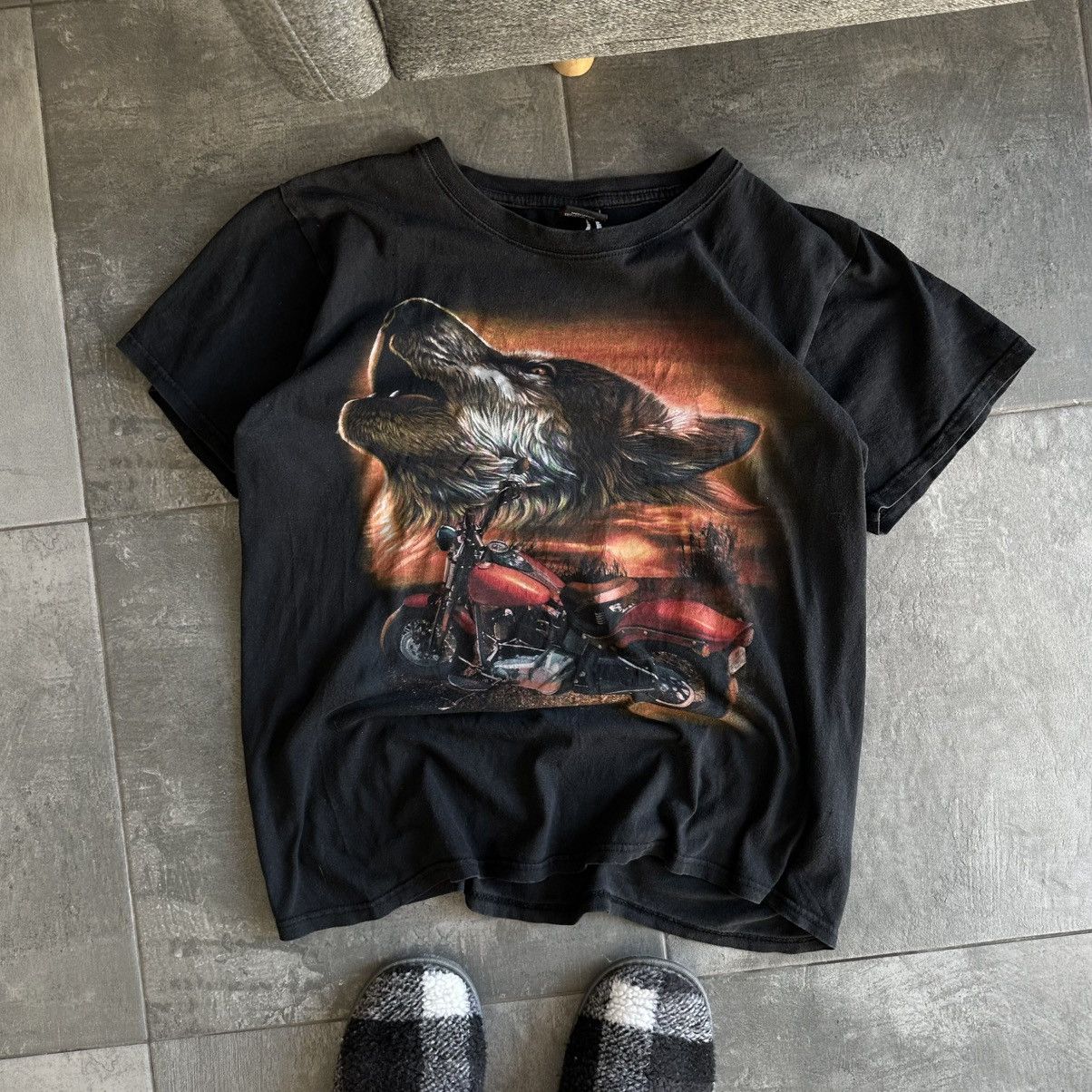 Harley Davidson × Japanese Brand Vintage Japanese Style Moto T-shirts Wolf And Choppers Y2K Size US L / EU 52-54 / 3 - 1 Thumbnail