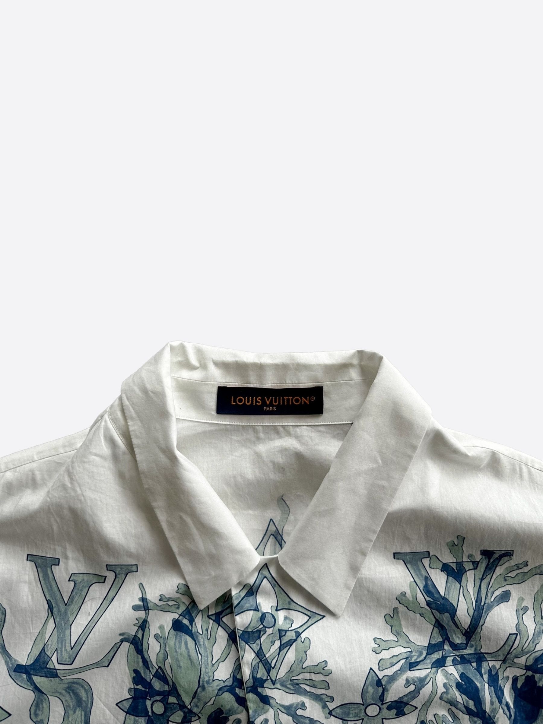 Louis Vuitton Louis Vuitton Blue & White Monogram Button Up Shirt Size US XXL / EU 58 / 5 - 3 Thumbnail