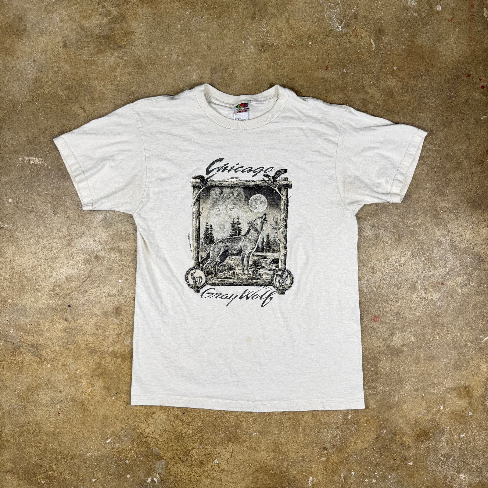 Fruit Of The Loom Vtg Fruit of the Loom Chicago Gray Wolf Tee Unisex Medium Size US M / EU 48-50 / 2 - 1 Thumbnail