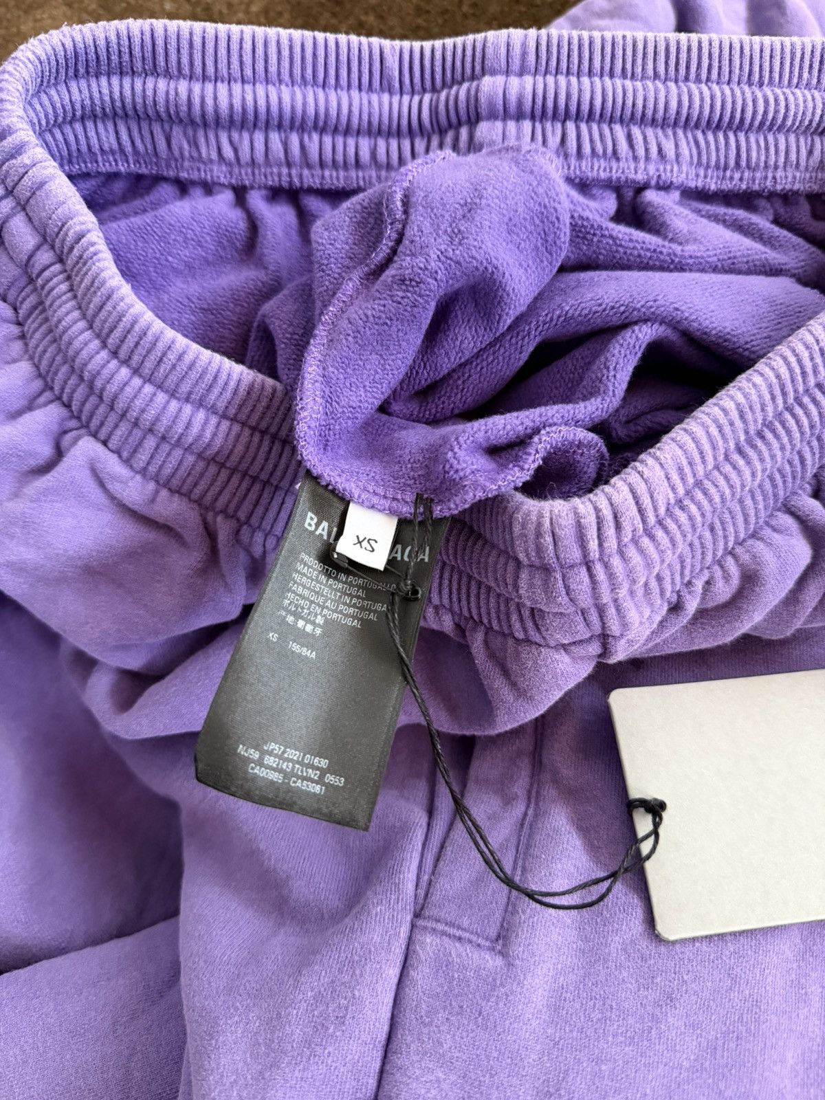 Balenciaga Purple Extra Long Baggy Sweatpants Size US 29 - 3 Thumbnail