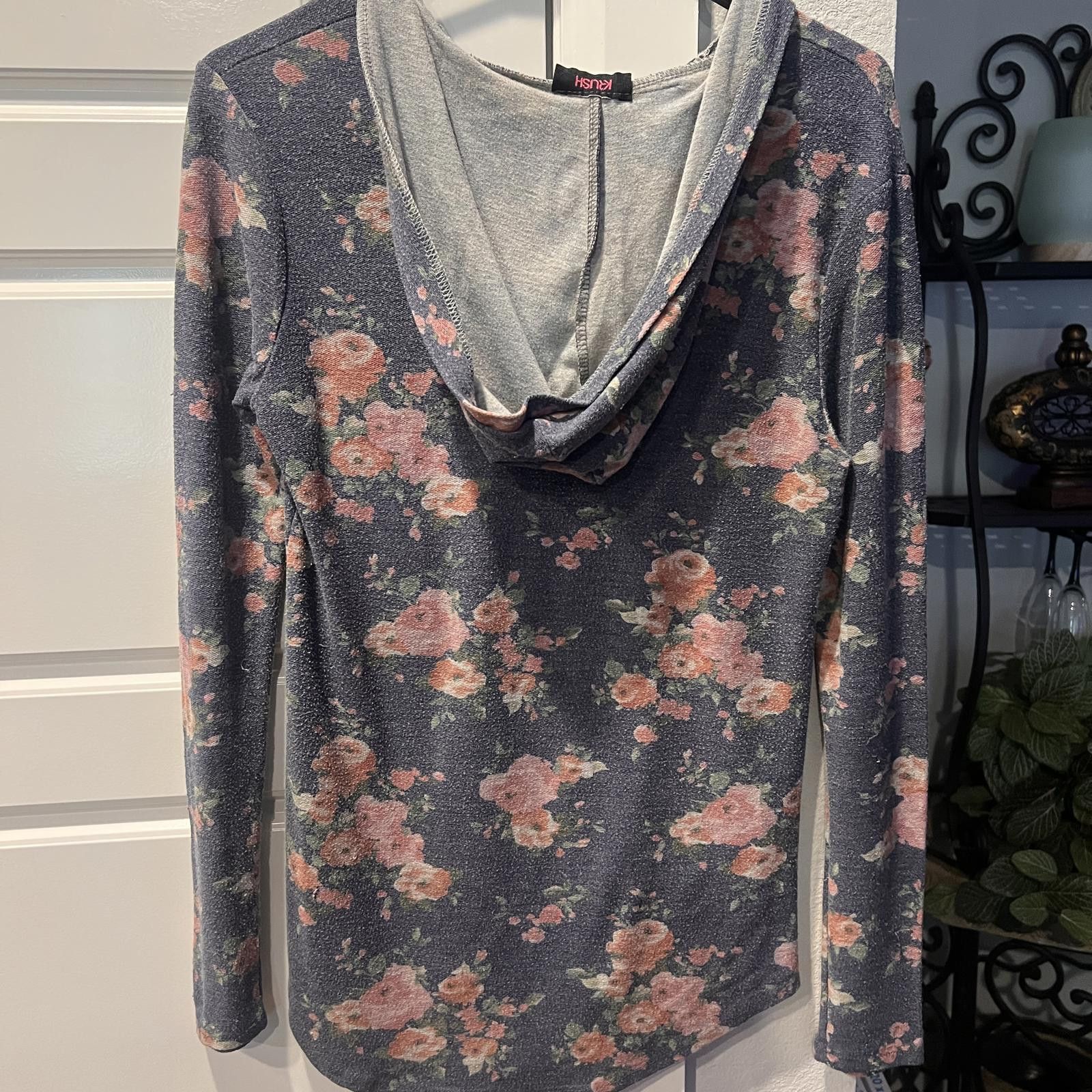 Hanes Hanes Women's Floral Print Hoodie Sweatshirt Size M / US 6-8 / IT 42-44 - 3 Thumbnail