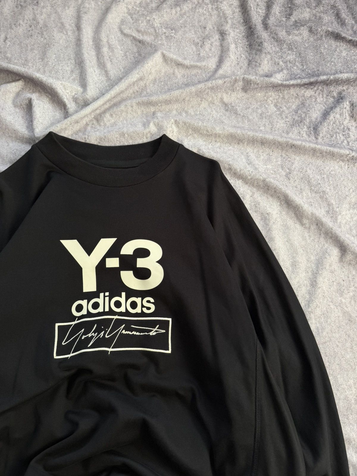 Adidas × Y-3 Y-3 Adidas Yohji Yamamoto Sweatshirt Stacked Logo Crewneck Size US M / EU 48-50 / 2 - 6 Thumbnail