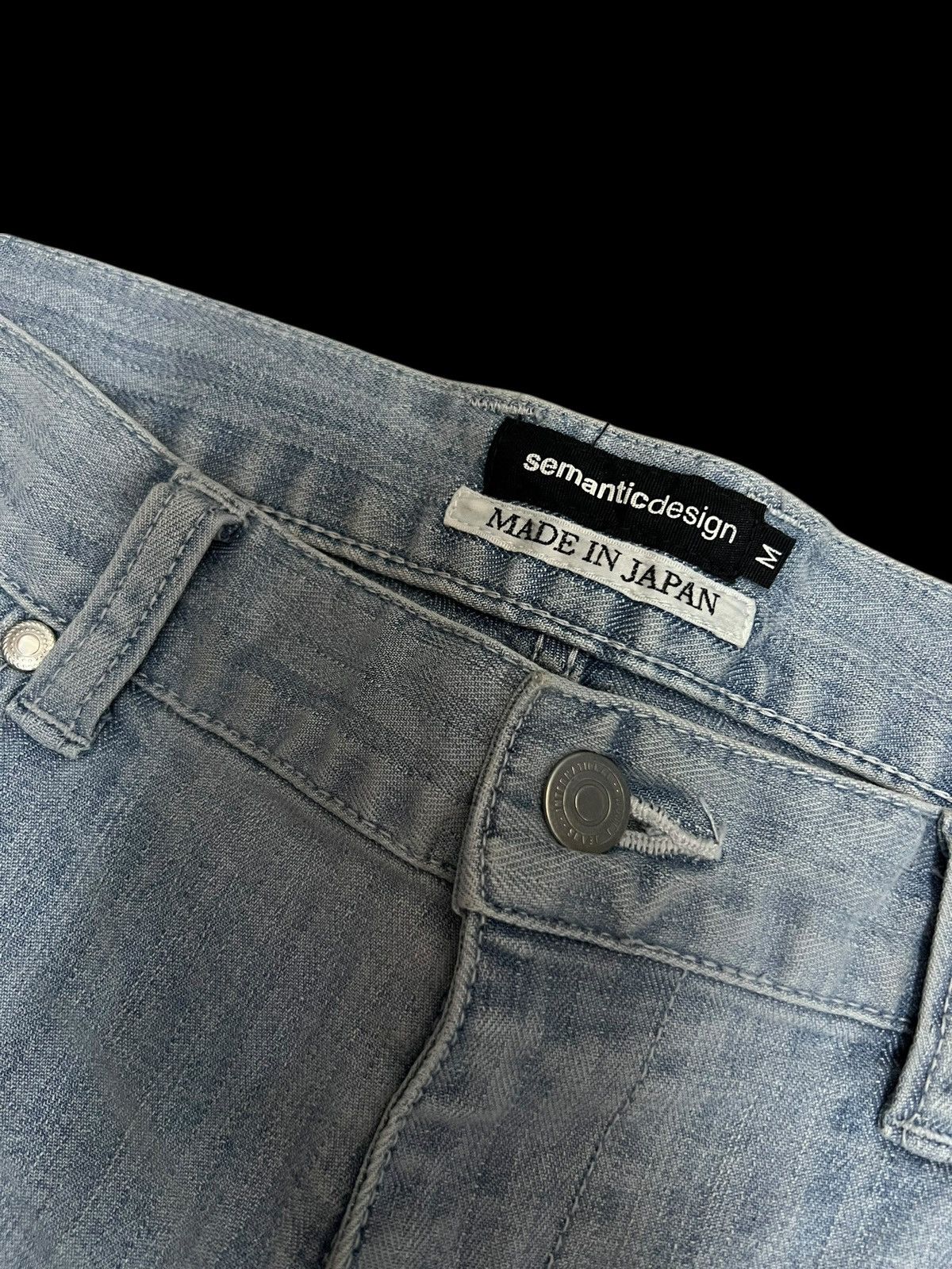 Japanese Brand Vintage Semantic Designs Hickory Distressed Jean Size US 31 - 7 Thumbnail