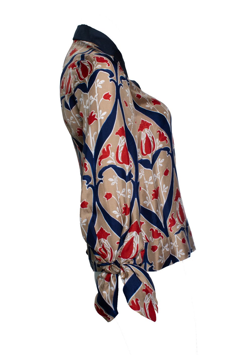 Prada Prada, Floral printed blouse with bows Size M / US 6-8 / IT 42-44 - 3 Thumbnail