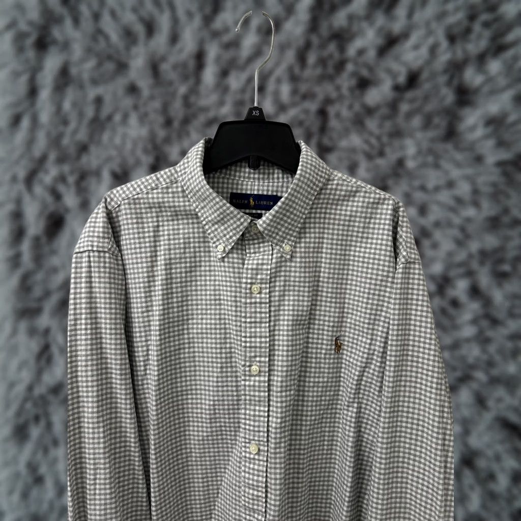 Ralph Lauren Ralph Lauren Shirt Mens 2XL Gray White Oxford Plaid Button-Down L/S Pony Logo Casual/Business Shirt Size US XXL / EU 58 / 5 - 1 Thumbnail