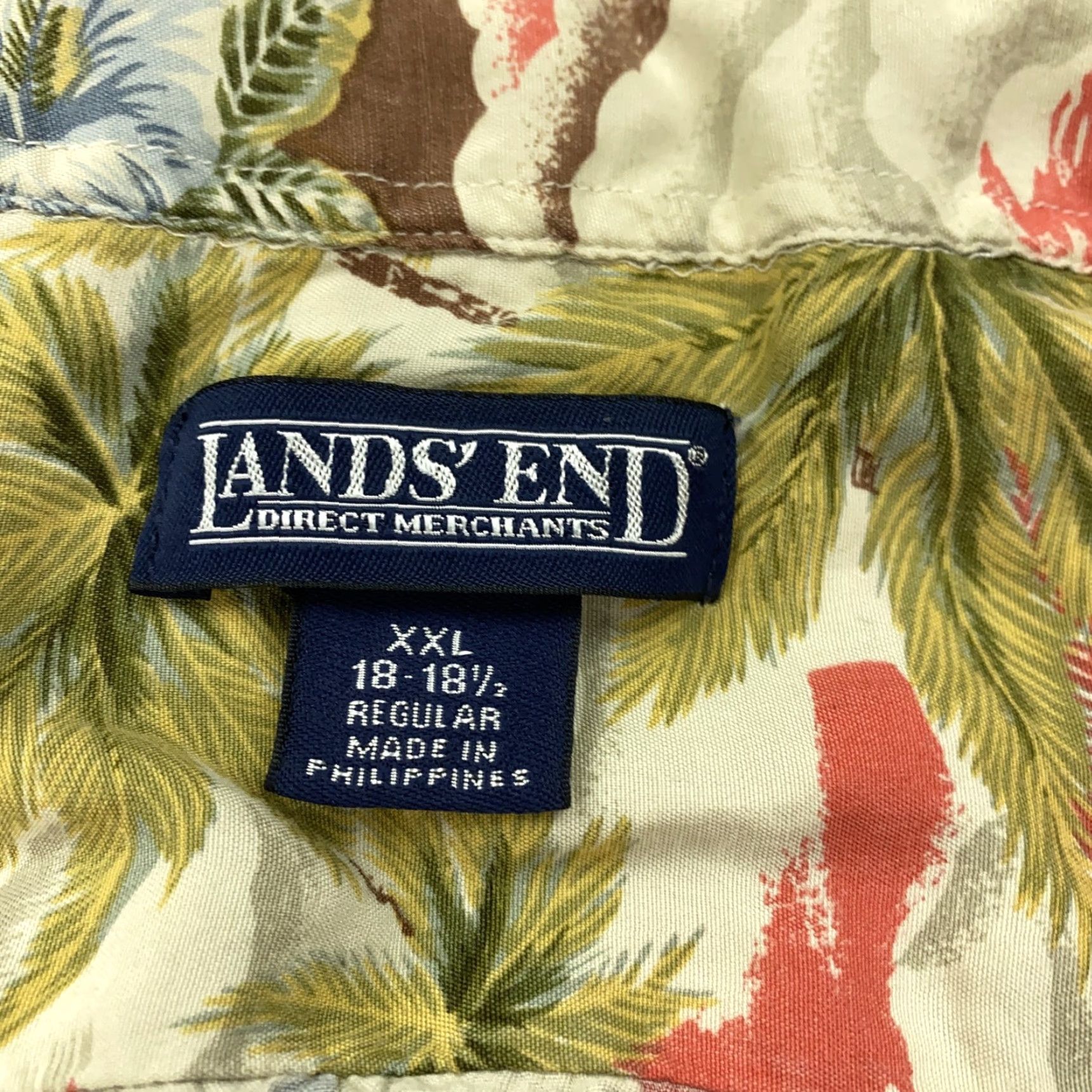 Lands' End VINTAGE Lands' End Shirt Men 2XL Red Hawaiian Rayon Floral Sailboat Aloha Vacation Pocket Mens Size US XXL / EU 58 / 5 - 4 Thumbnail