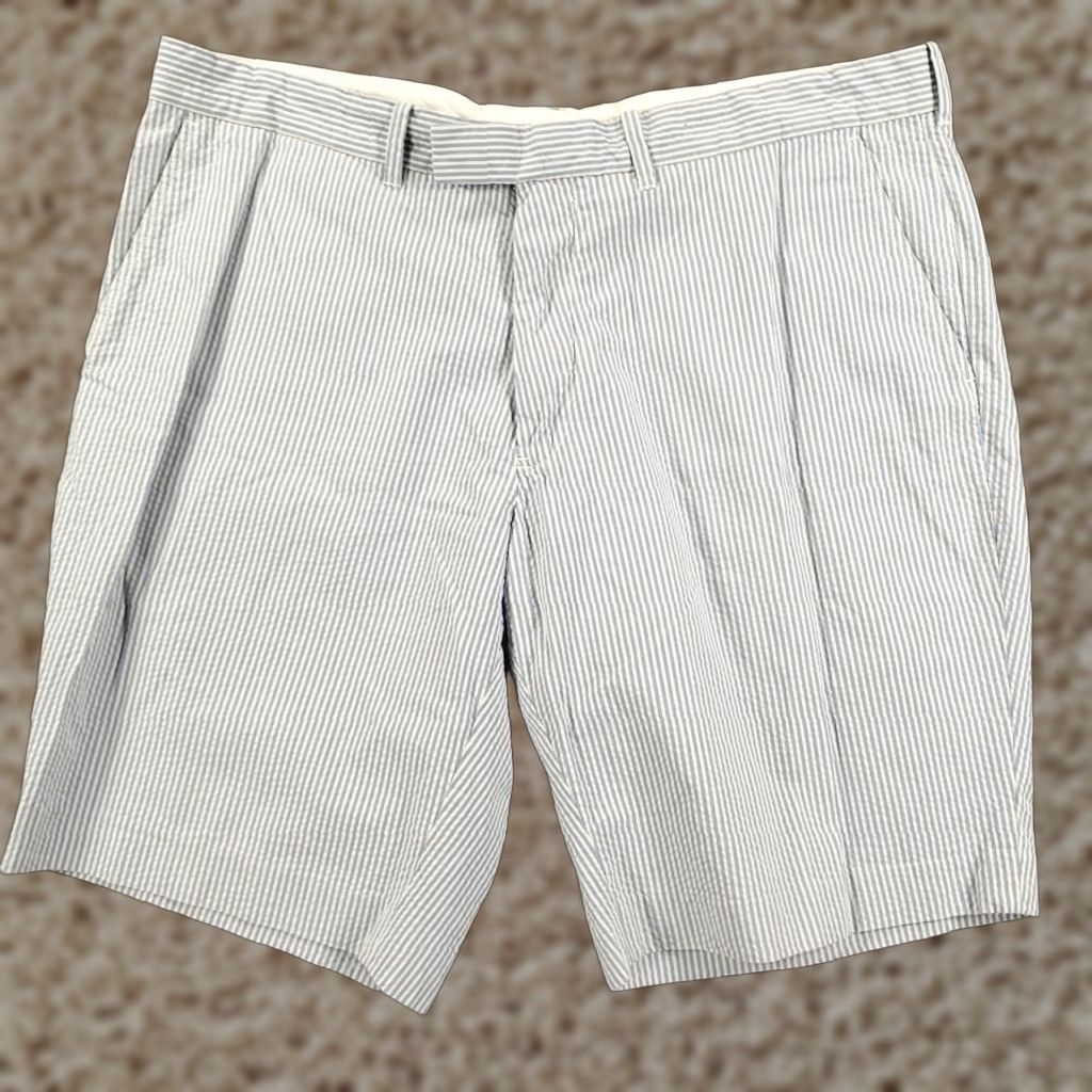 Polo Ralph Lauren VINTAGE Polo Ralph Lauren Seersucker Shorts Mens 40 Blue White Striped Textured Polo Ralph Lauren Shorts Mens 40 Blue White Striped Textured Size US L / EU 52-54 / 3 - 1 Thumbnail