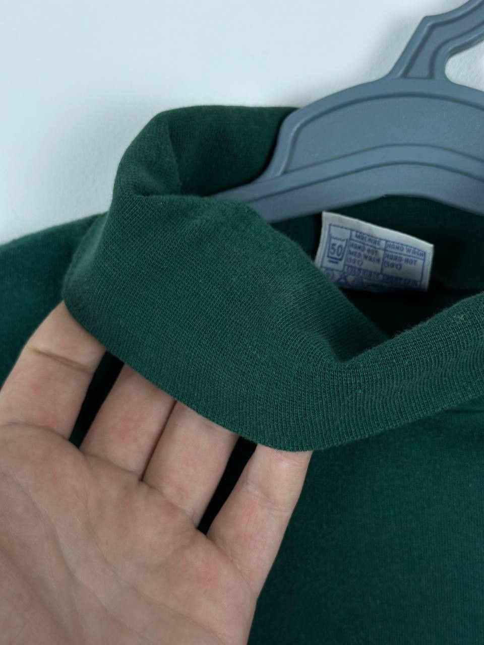 Sunspel × Vintage Vintage Sunspel Green Cotton Turtleneck Size L Size US L / EU 52-54 / 3 - 6 Thumbnail