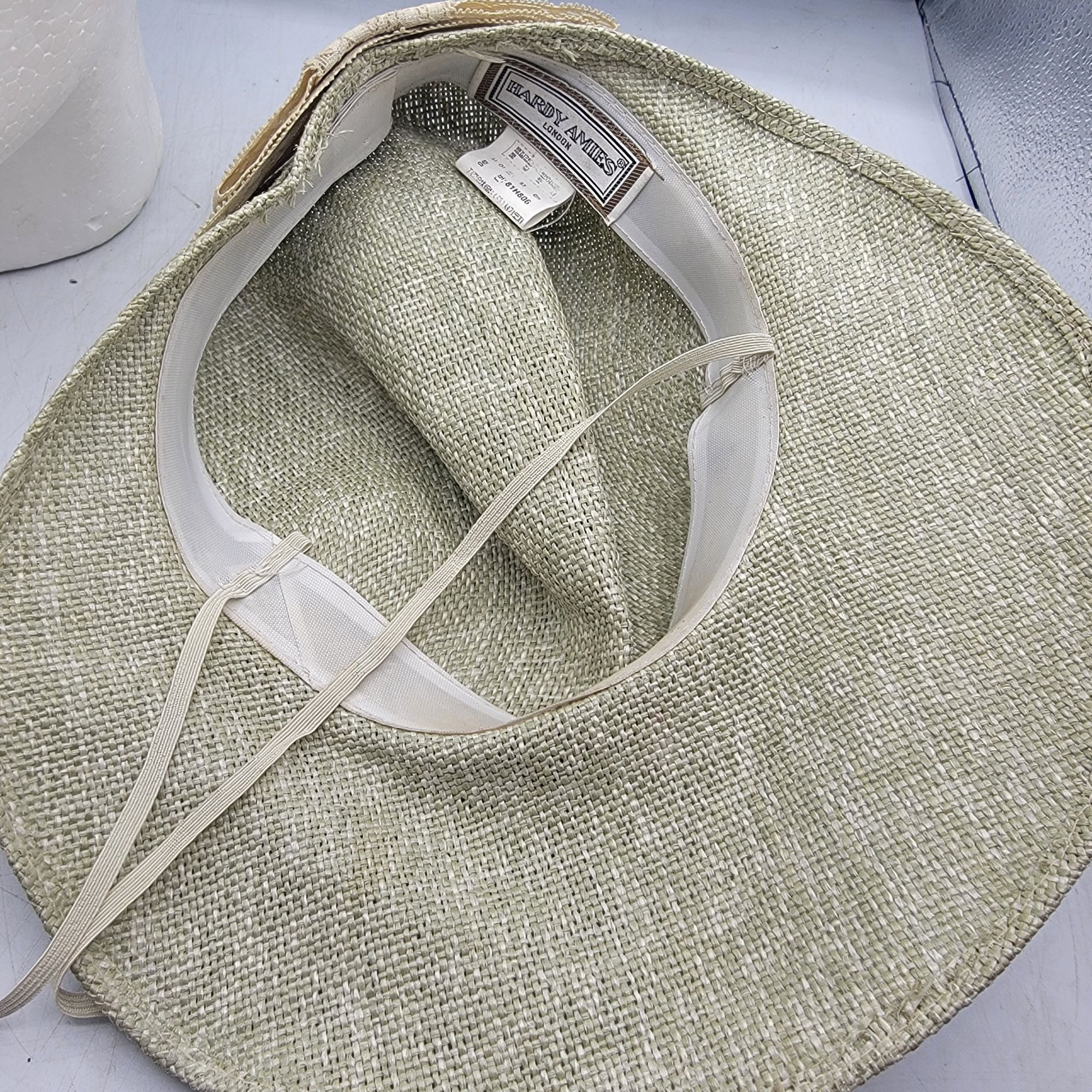 Hardy Amies Hardy Amies London Womens Beige Lace Trim Straw Hat Summer C Size ONE SIZE - 7 Thumbnail