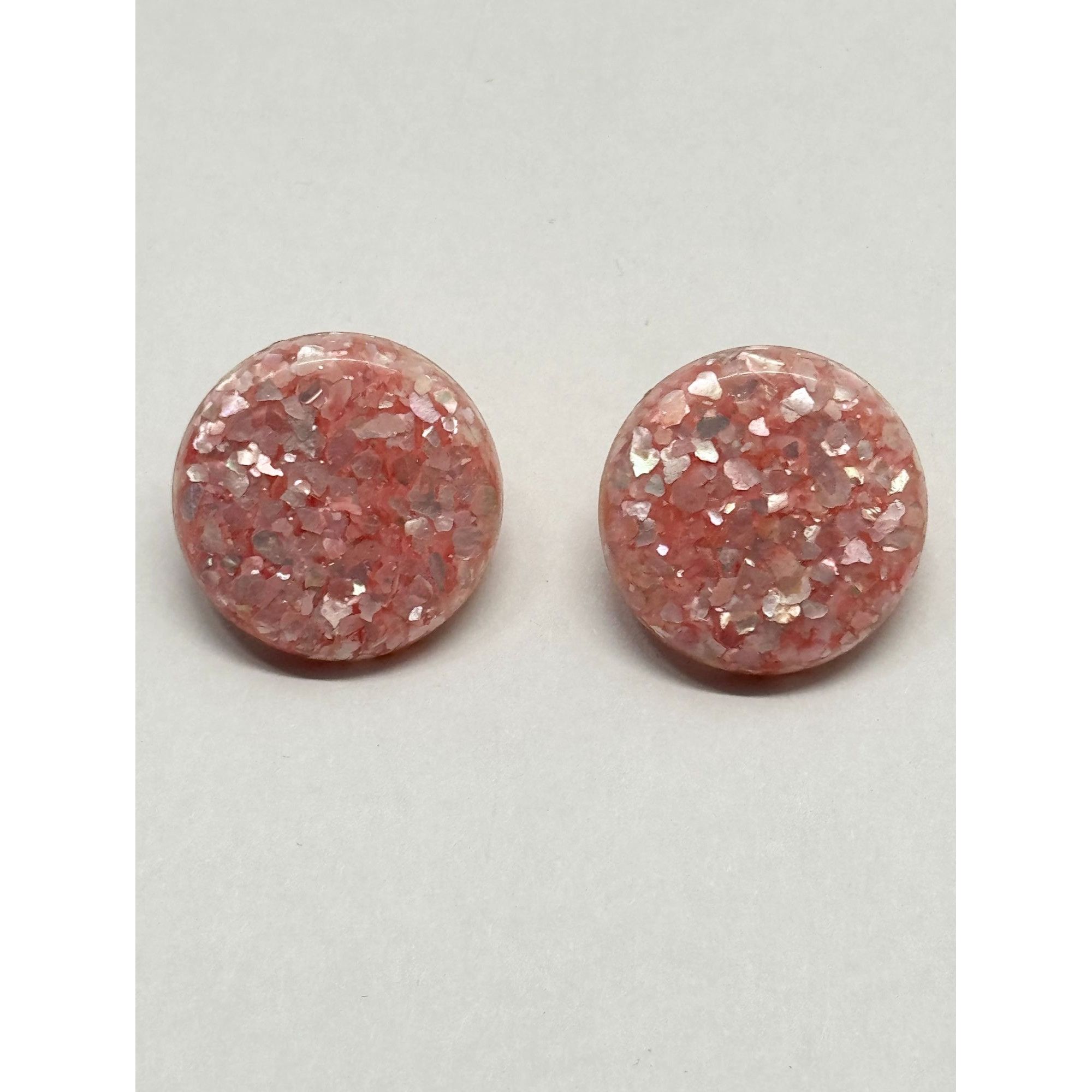 Vintage Vintage pink confetti glitter earrings Size ONE SIZE - 2 Thumbnail