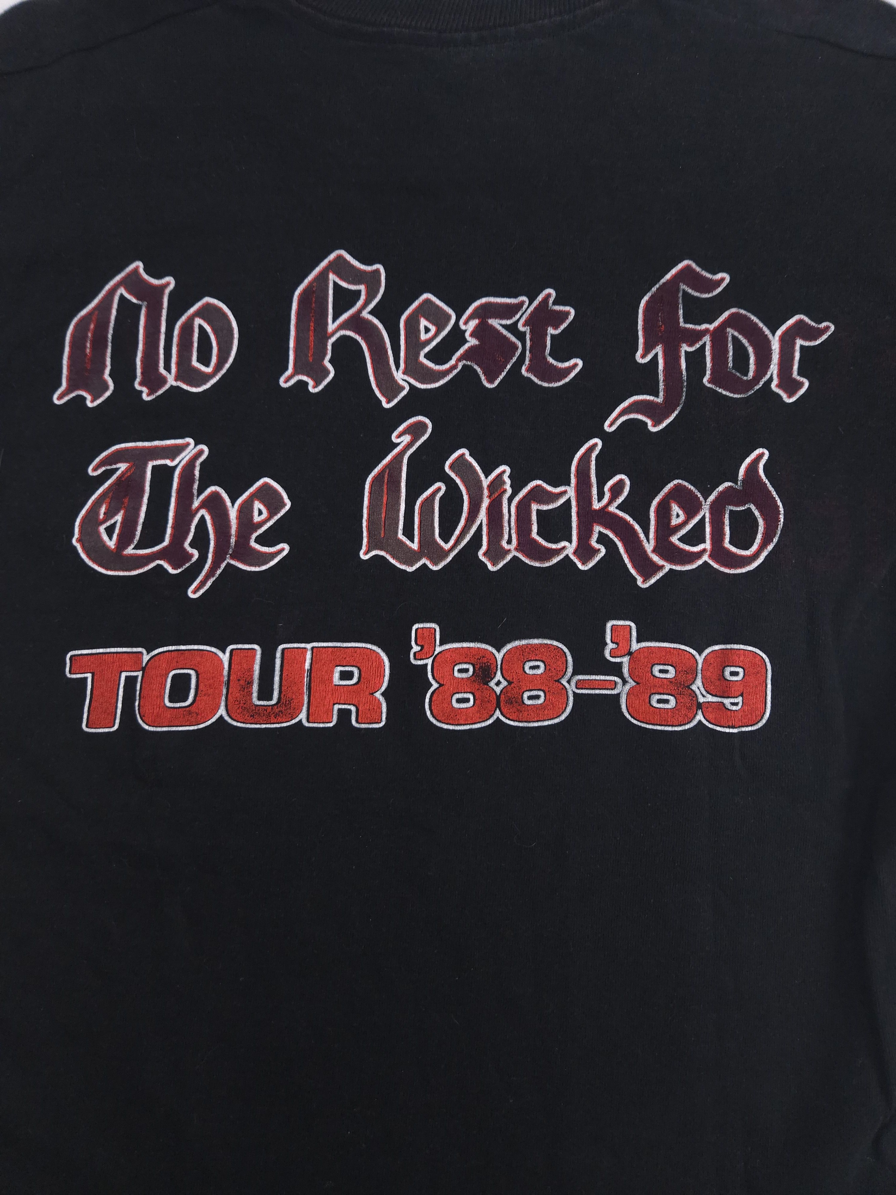 Vintage Vintage 80s Ozzy Osbourne 88 No Rest For the Wicked Tour L Size US L / EU 52-54 / 3 - 4 Thumbnail