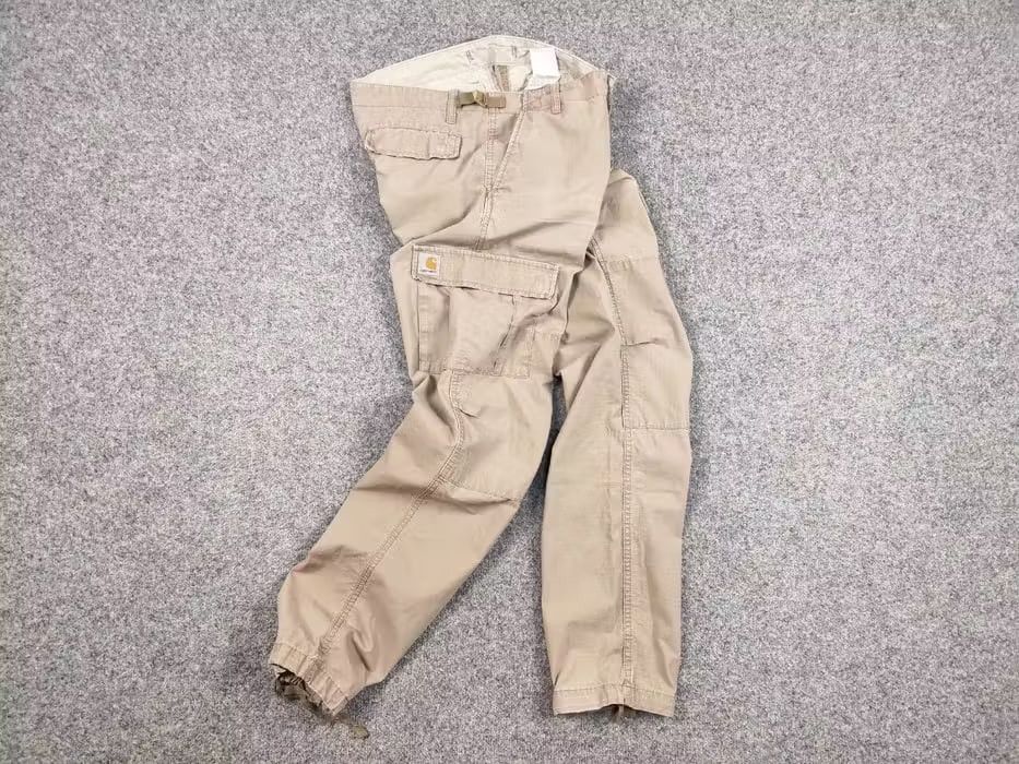 Carhartt Vintage 90's Carhartt WIP Aviation Beige Cargo Pants Travis Size US 30 / EU 46 - 7 Thumbnail
